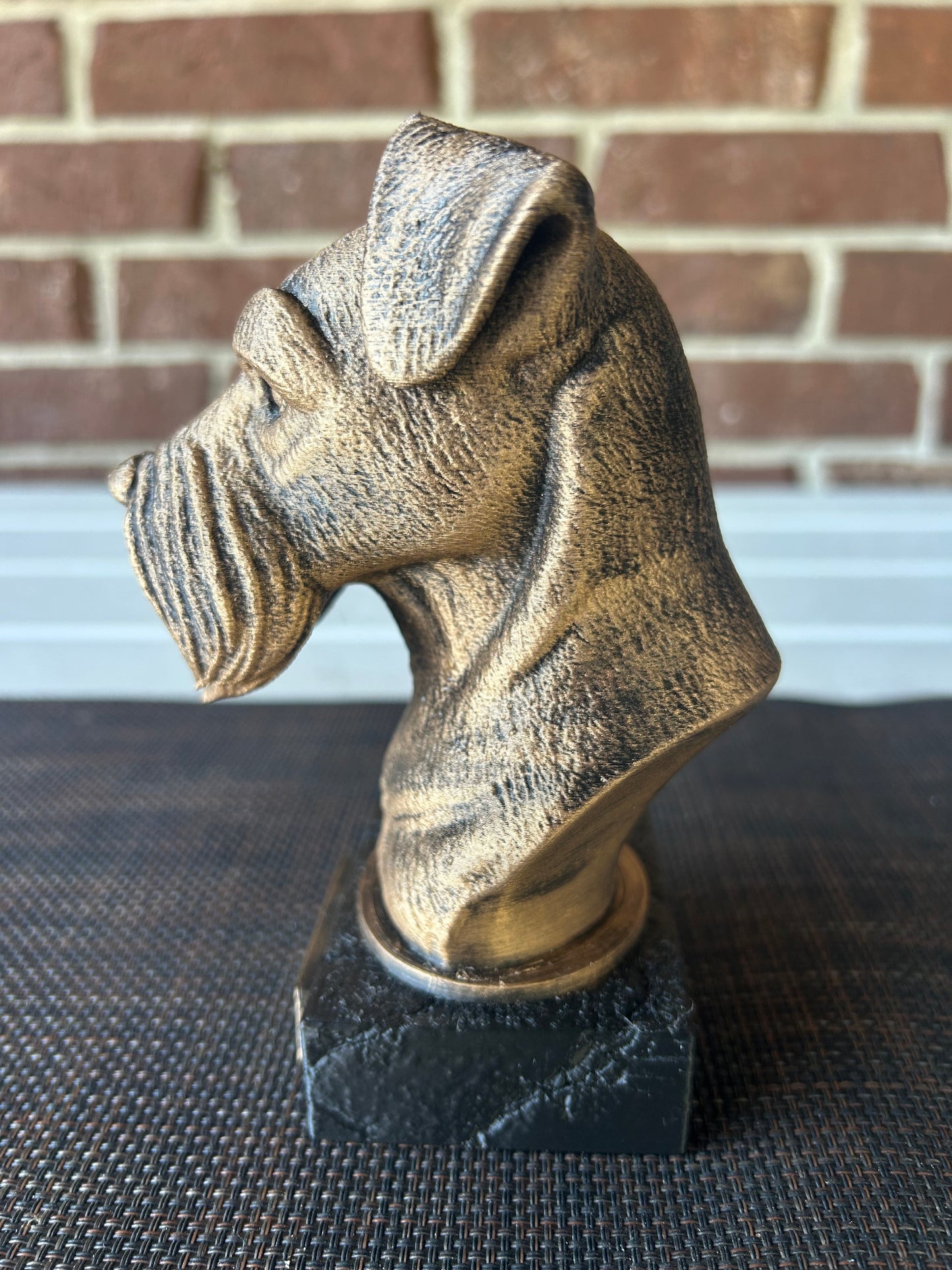 Schnauzer- Hand-Painted, Customizable, 3D Printed, Pet Memorial