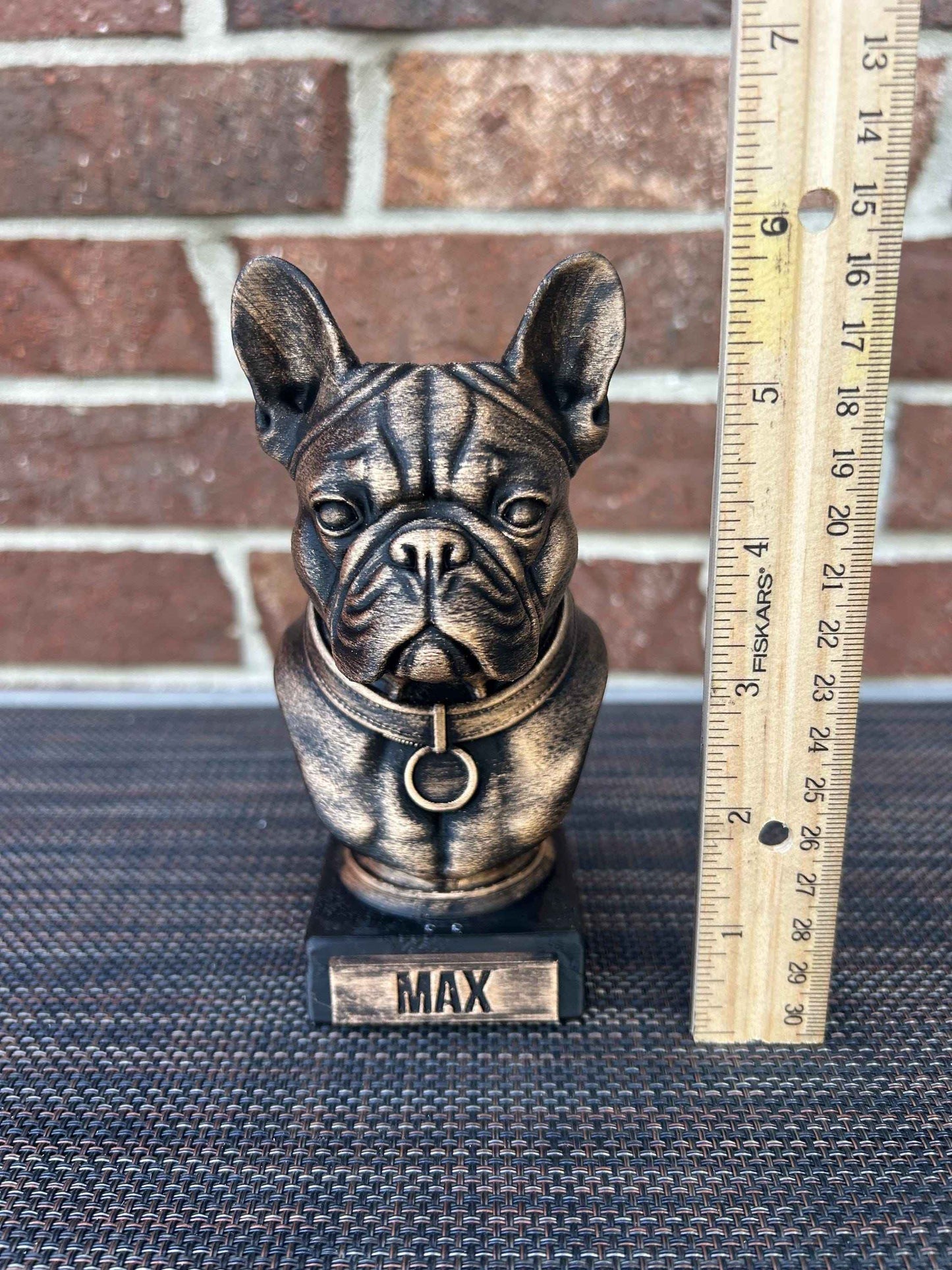 French Bulldog Bust - Hand-Painted, Customizable, 3D Printed - Frenchie Bust