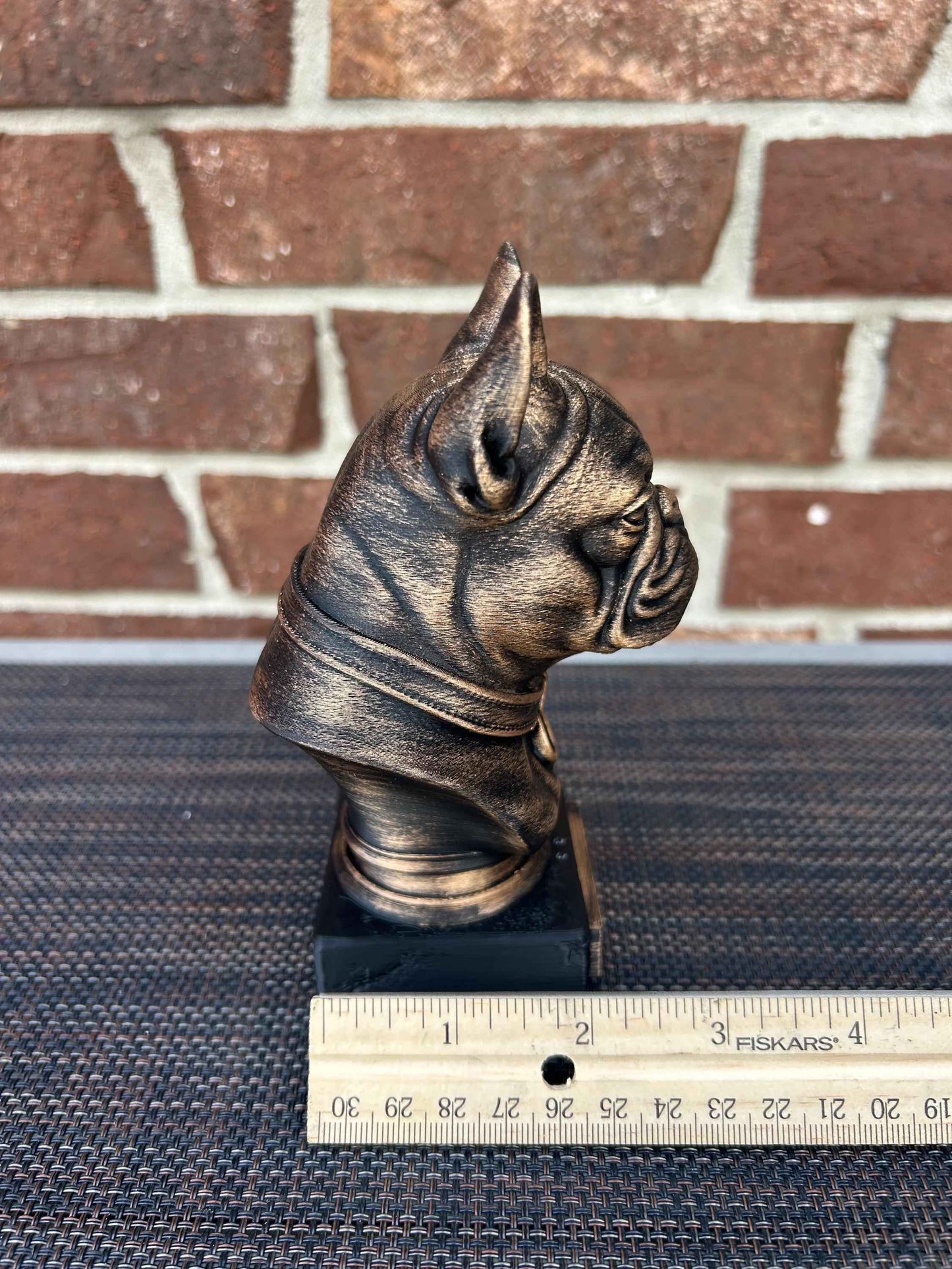 French Bulldog Bust - Hand-Painted, Customizable, 3D Printed - Frenchie Bust