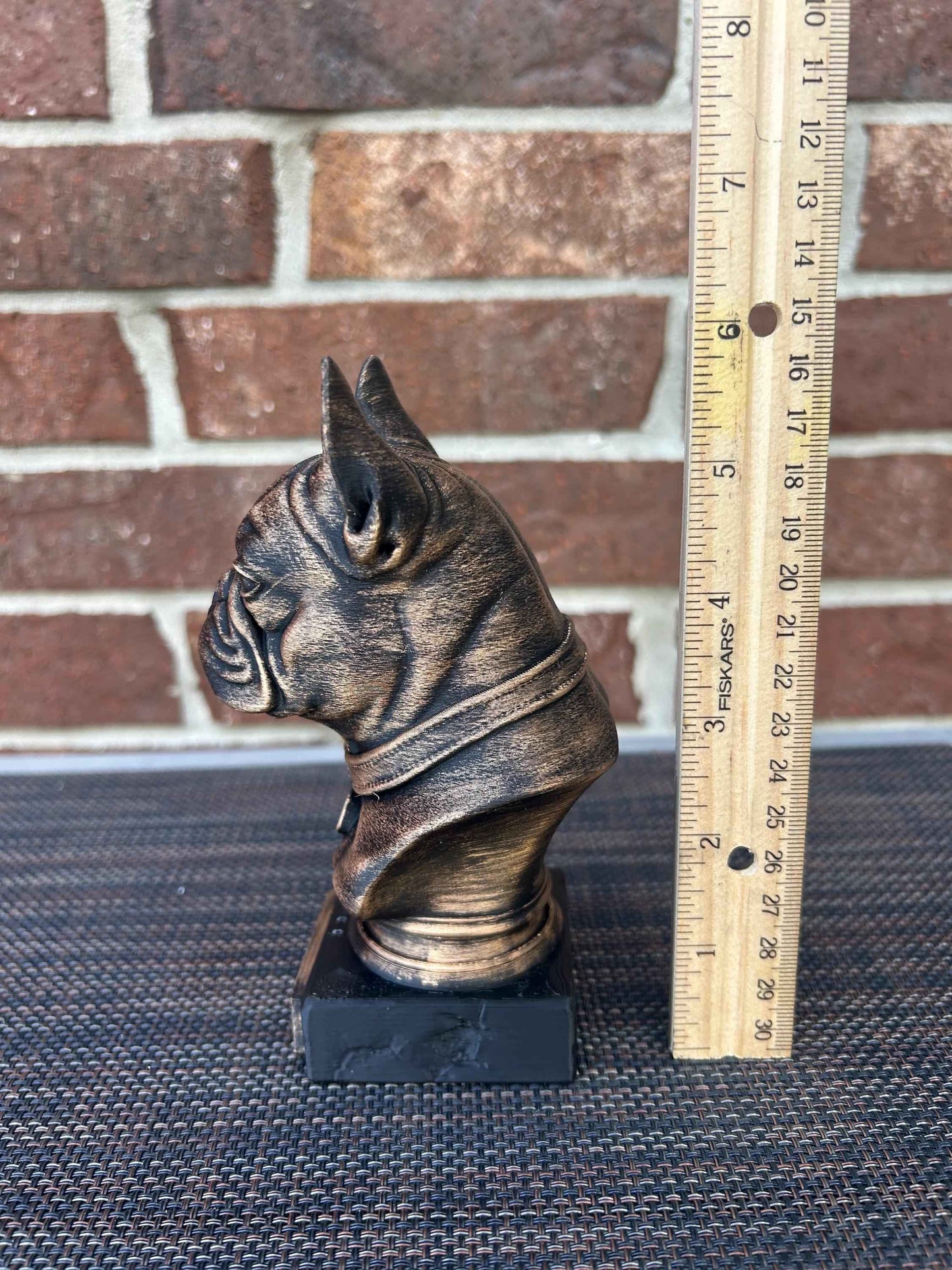 French Bulldog Bust - Hand-Painted, Customizable, 3D Printed - Frenchie Bust