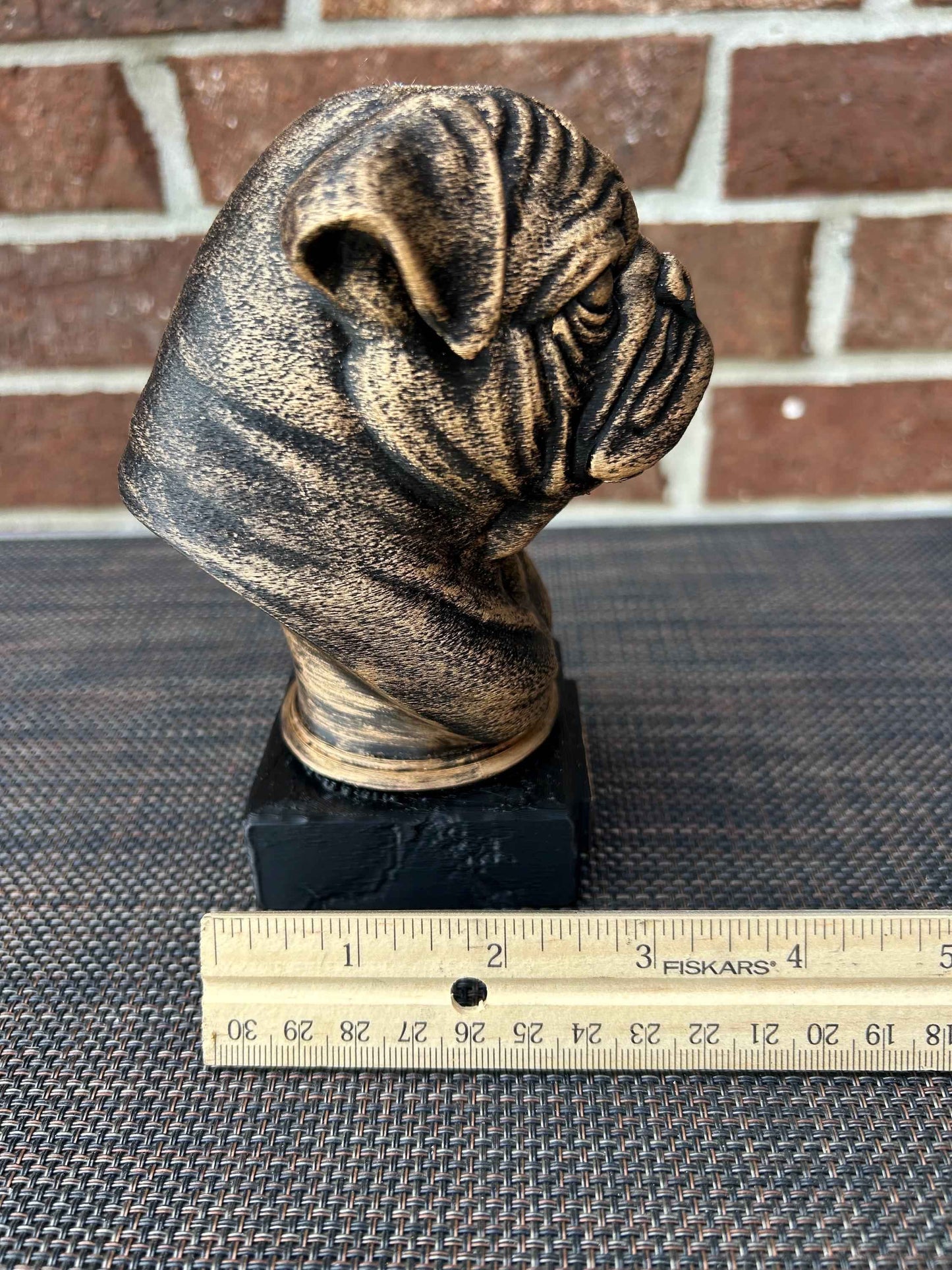 Pug Bust - Hand-Painted, Customizable, 3D Printed