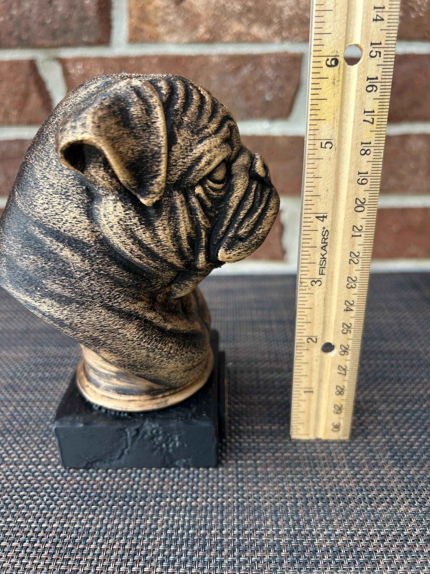 Pug Bust - Hand-Painted, Customizable, 3D Printed