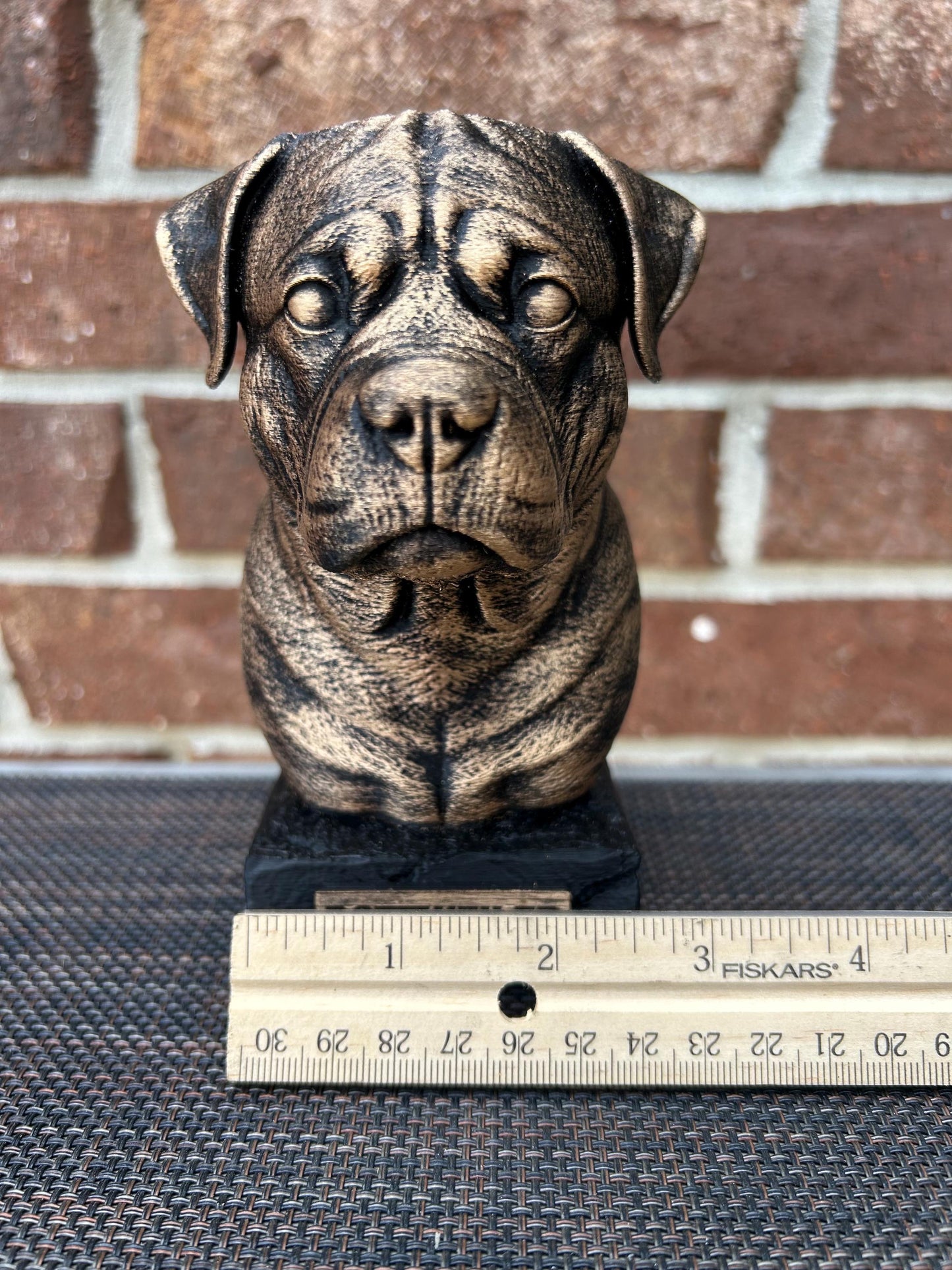 Rottweiler Bust - Hand-Painted, Customizable, 3D Printed