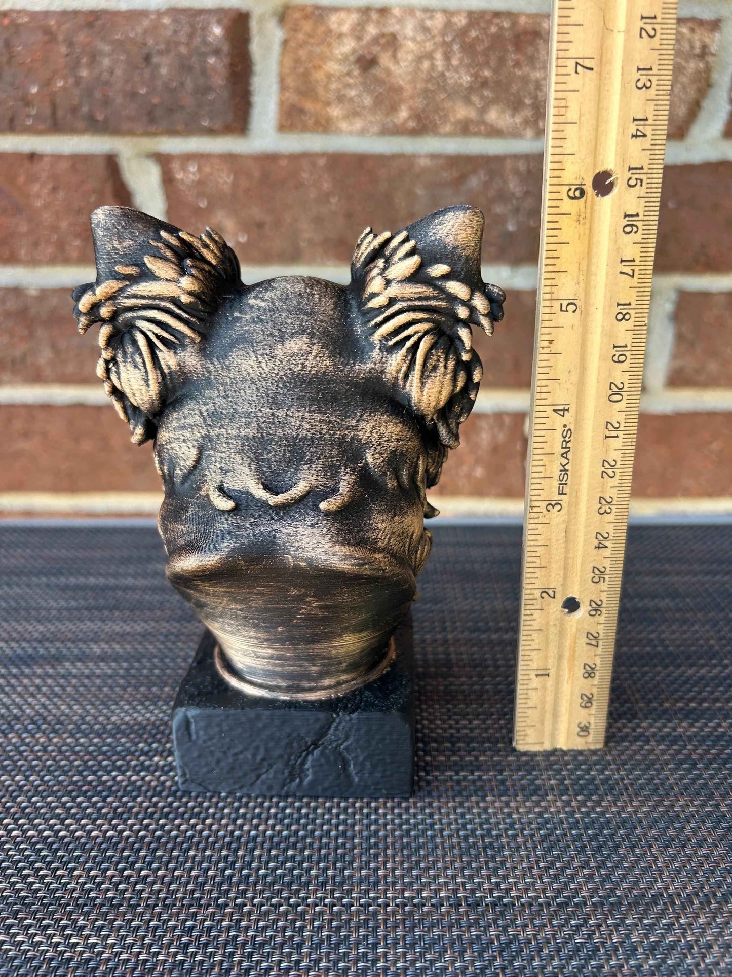 Longhaired Chihuahua Bust - Hand-Painted, Customizable, 3D Printed