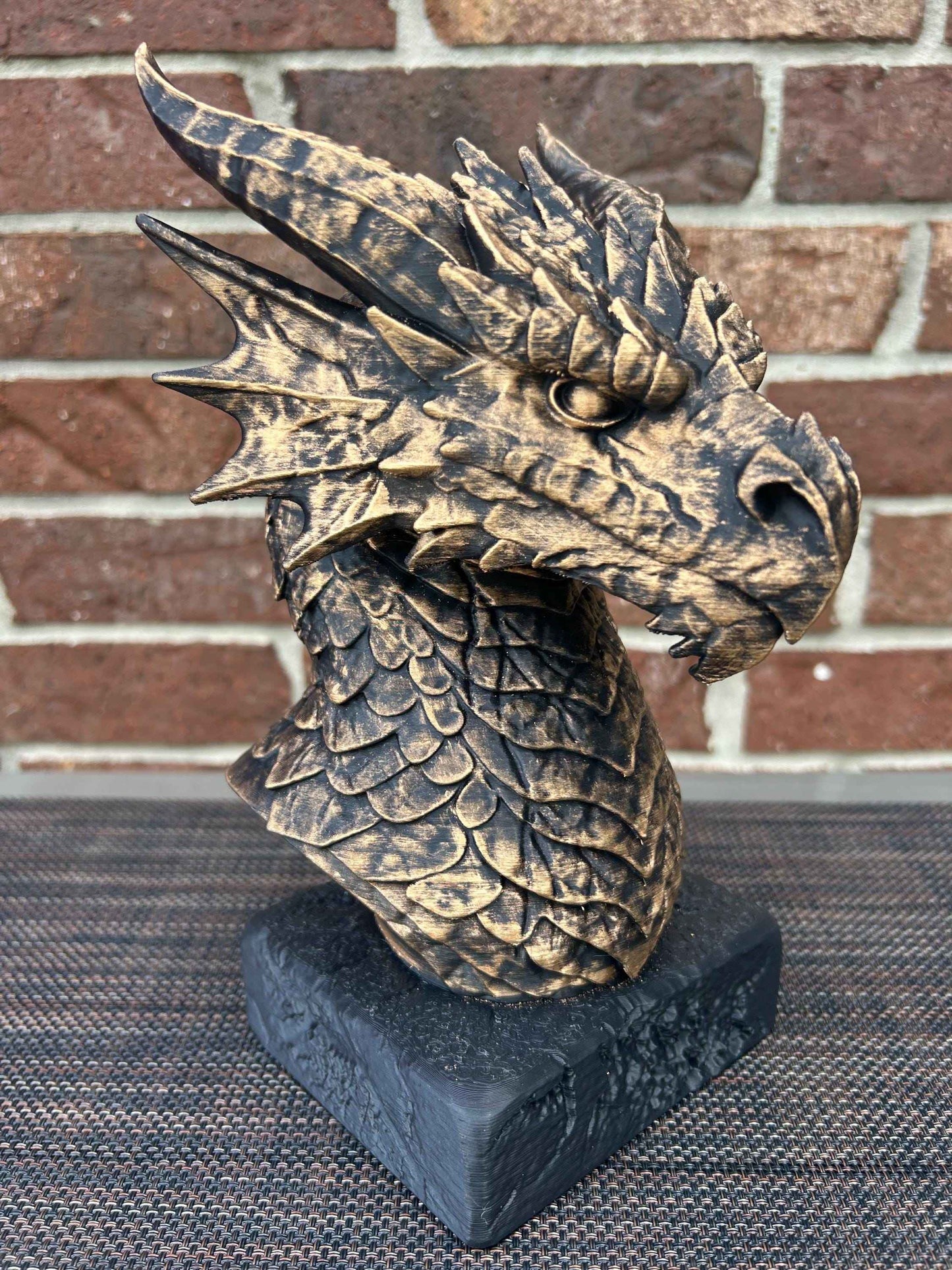 Storm Dragon Bust - Hand-Painted, Customizable, 3D Printed