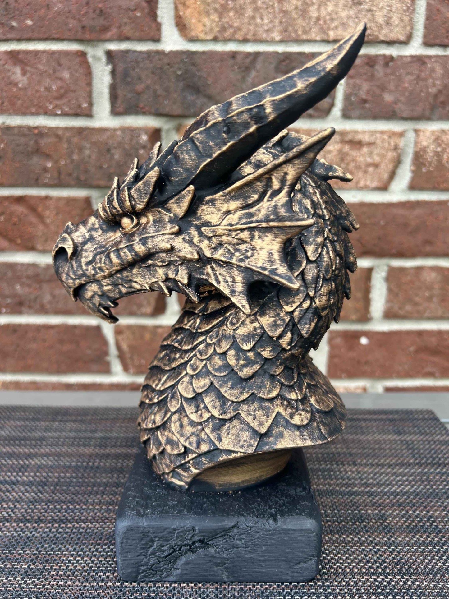 Storm Dragon Bust - Hand-Painted, Customizable, 3D Printed
