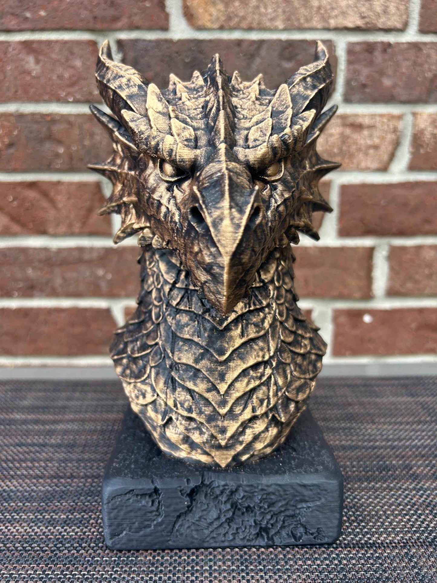 Storm Dragon Bust - Hand-Painted, Customizable, 3D Printed