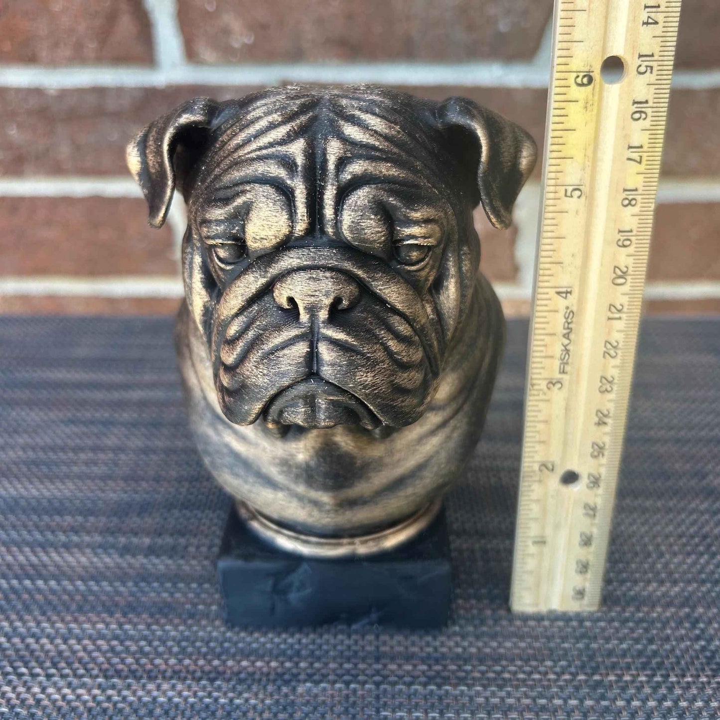 English Bulldog Bust - Hand-Painted, Customizable, 3D Printed