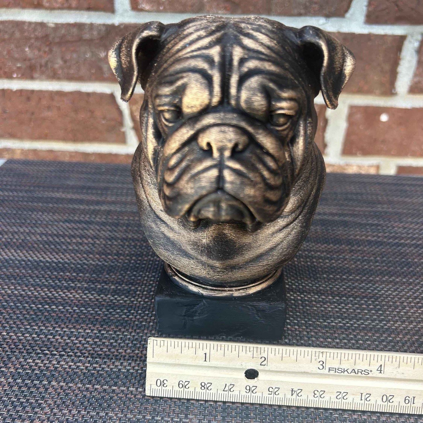 English Bulldog Bust - Hand-Painted, Customizable, 3D Printed
