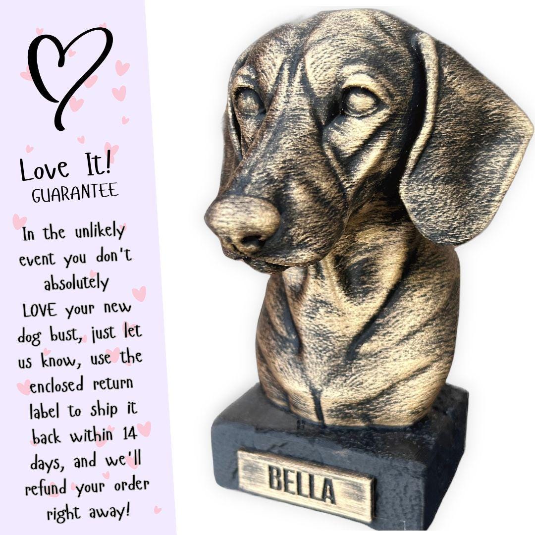 Dachshund Bust - Hand-Painted, Customizable, 3D Printed