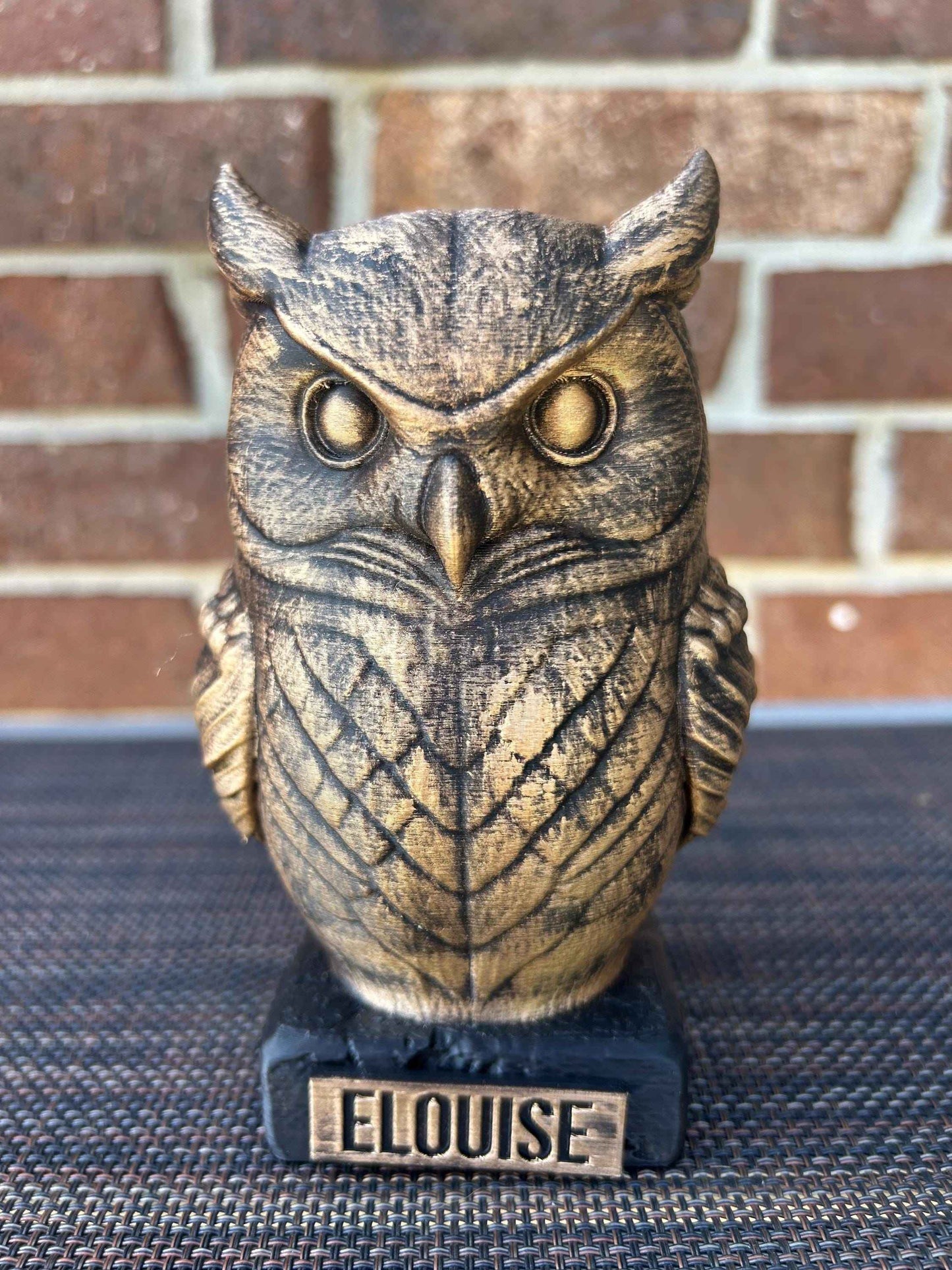 Owl Bust - Hand-Painted, Customizable, 3D Printed