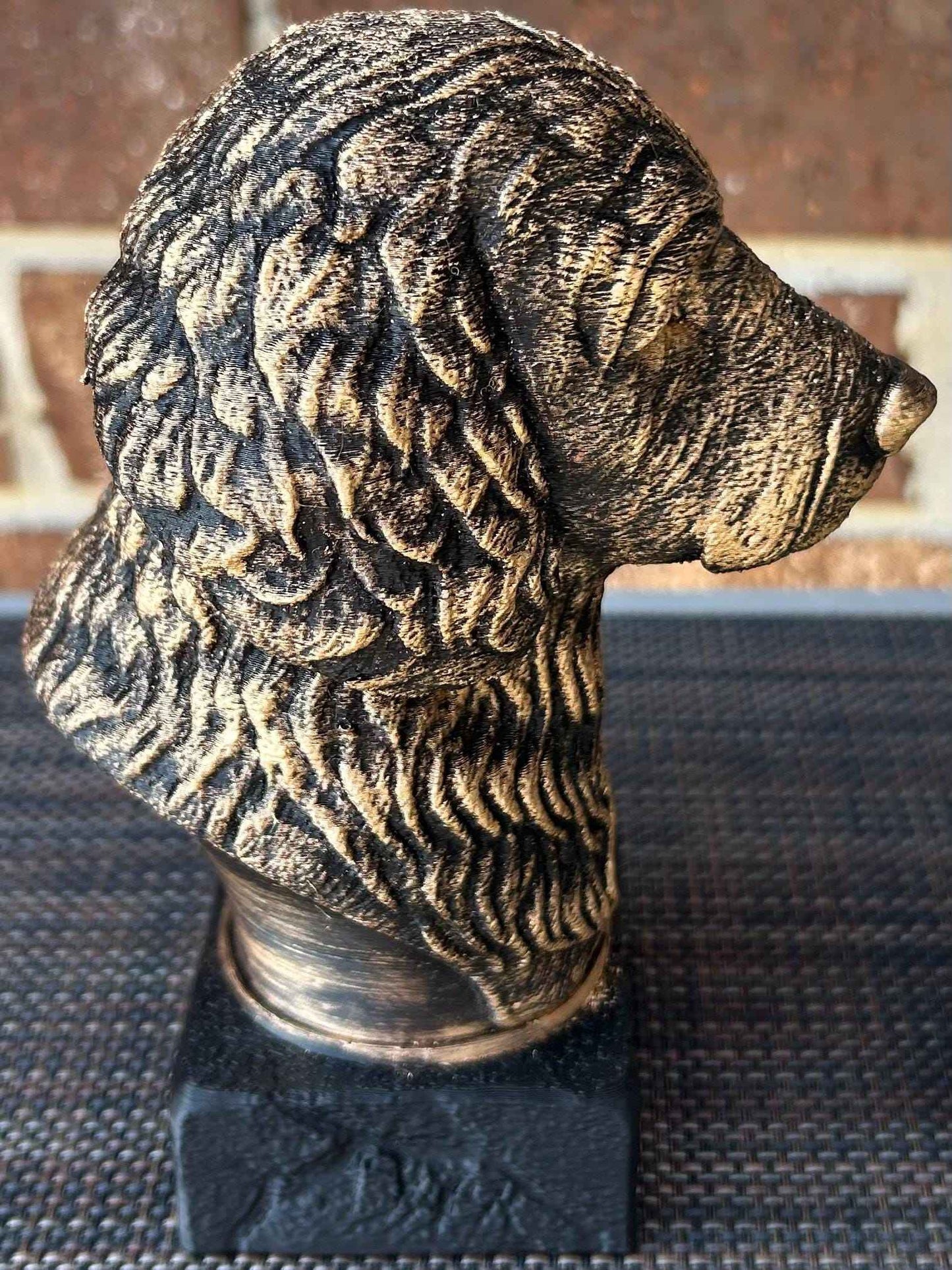 Golden Doodle Bust - Hand-Painted, Customizable, 3D Printed