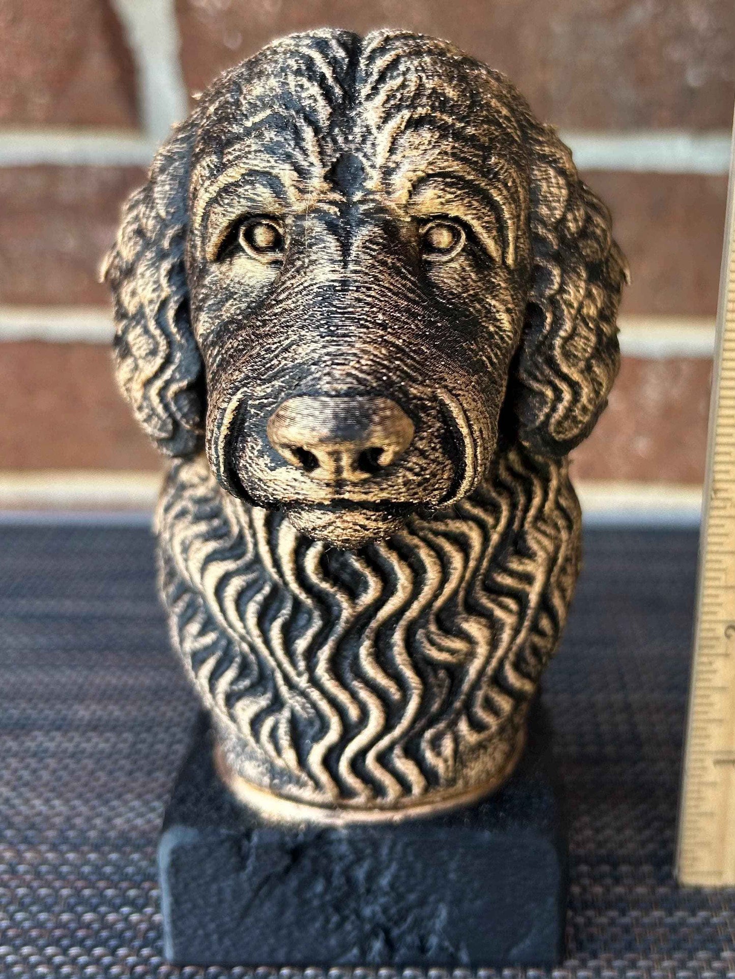 Golden Doodle Bust - Hand-Painted, Customizable, 3D Printed