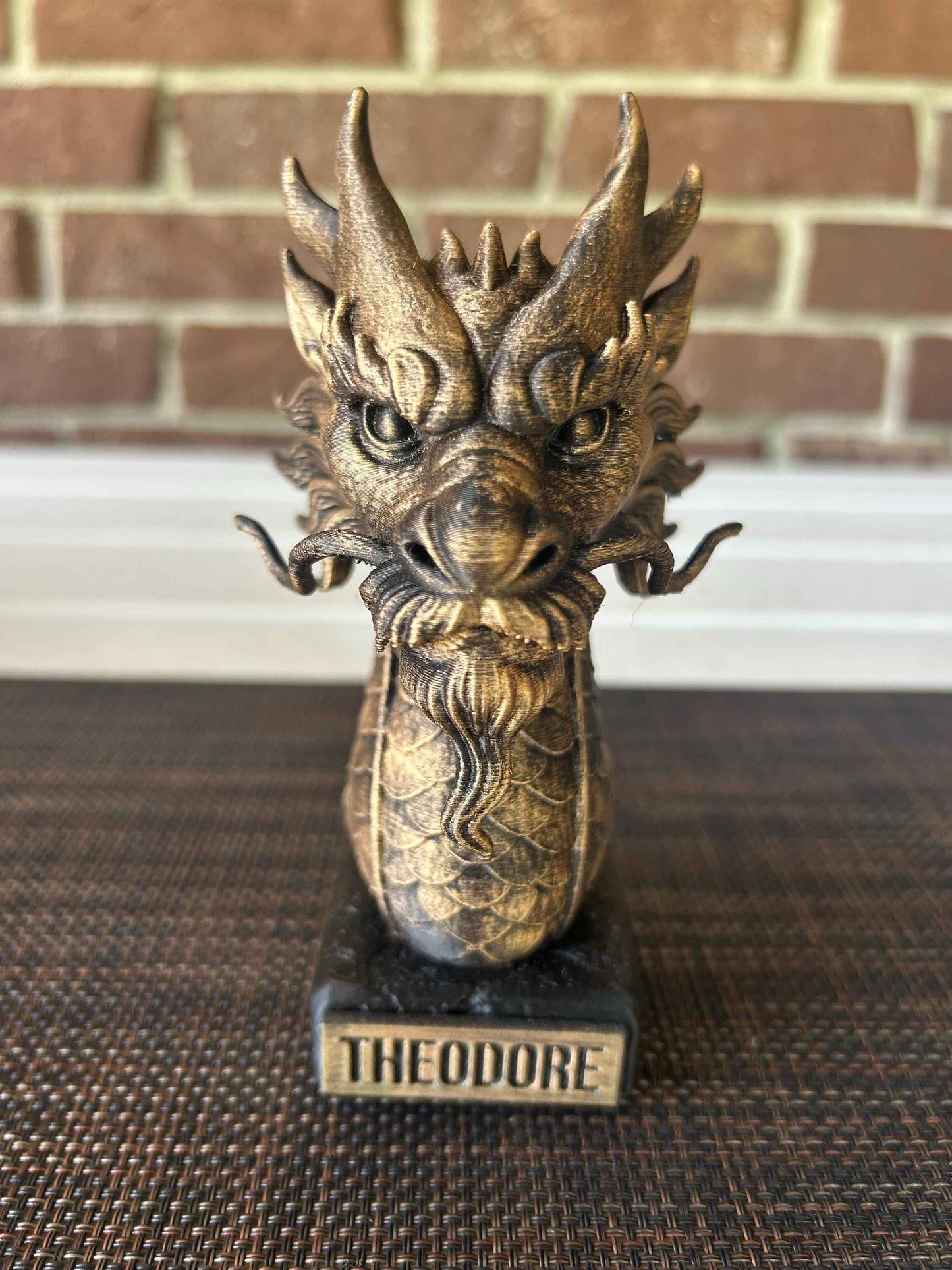 Chinese Dragon Bust - Hand-Painted, Customizable, 3D Printed