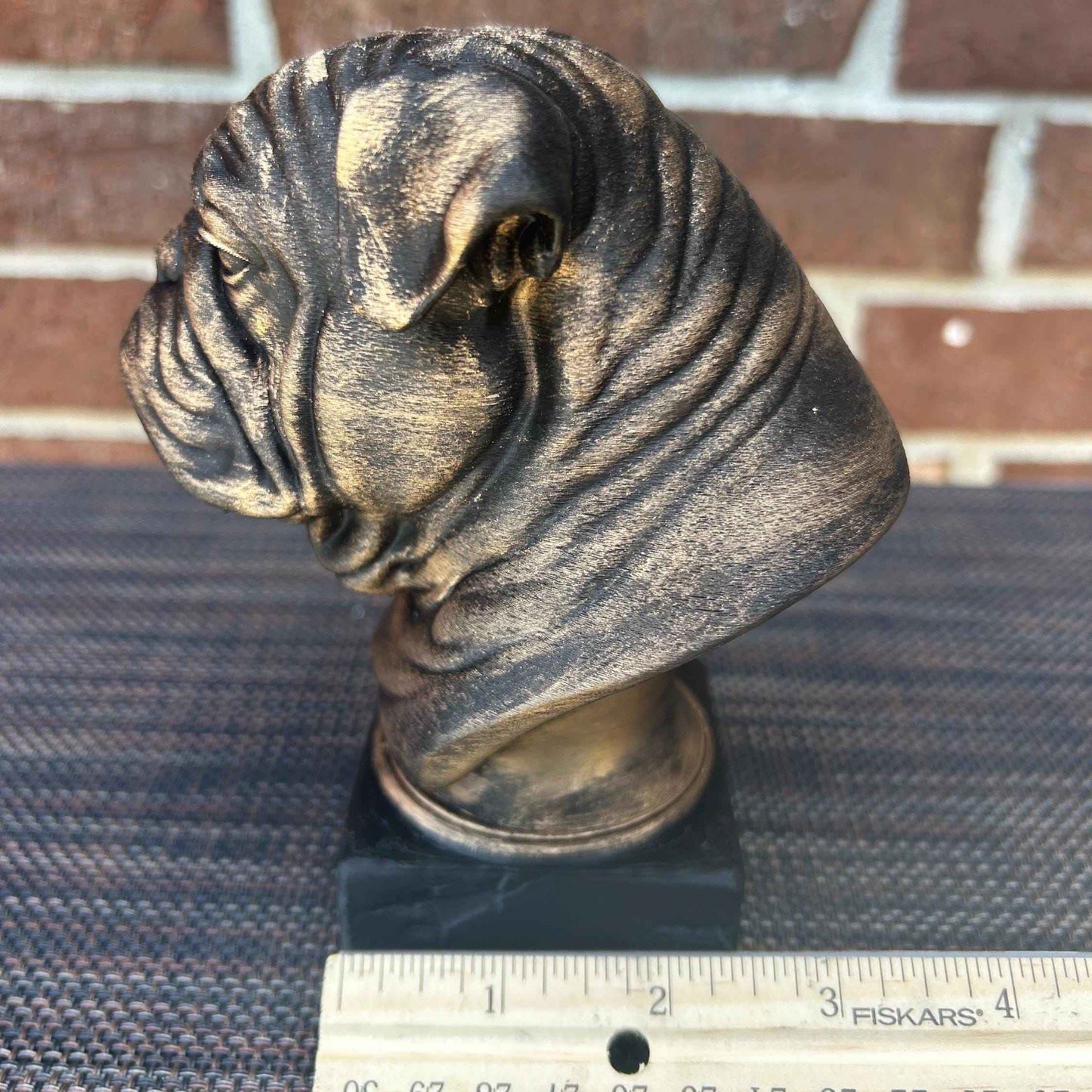 English Bulldog Bust - Hand-Painted, Customizable, 3D Printed