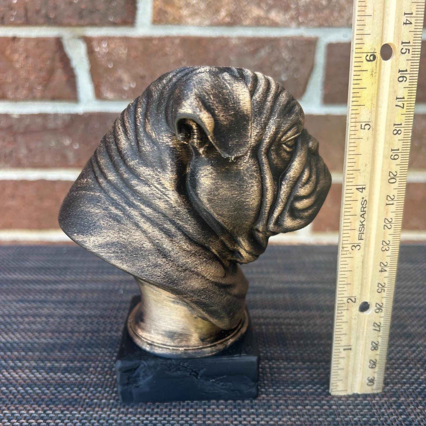 English Bulldog Bust - Hand-Painted, Customizable, 3D Printed