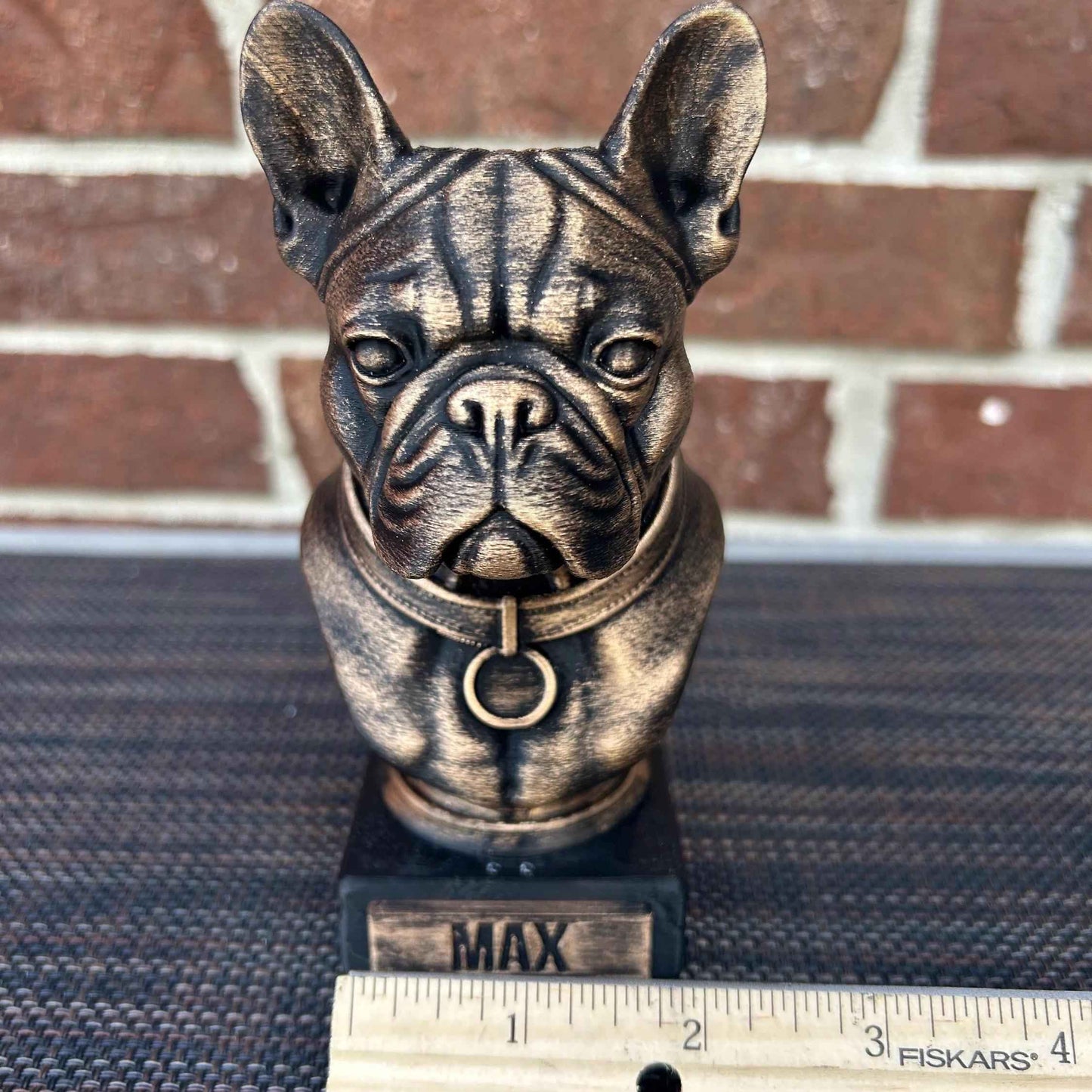 French Bulldog Bust - Hand-Painted, Customizable, 3D Printed - Frenchie Bust