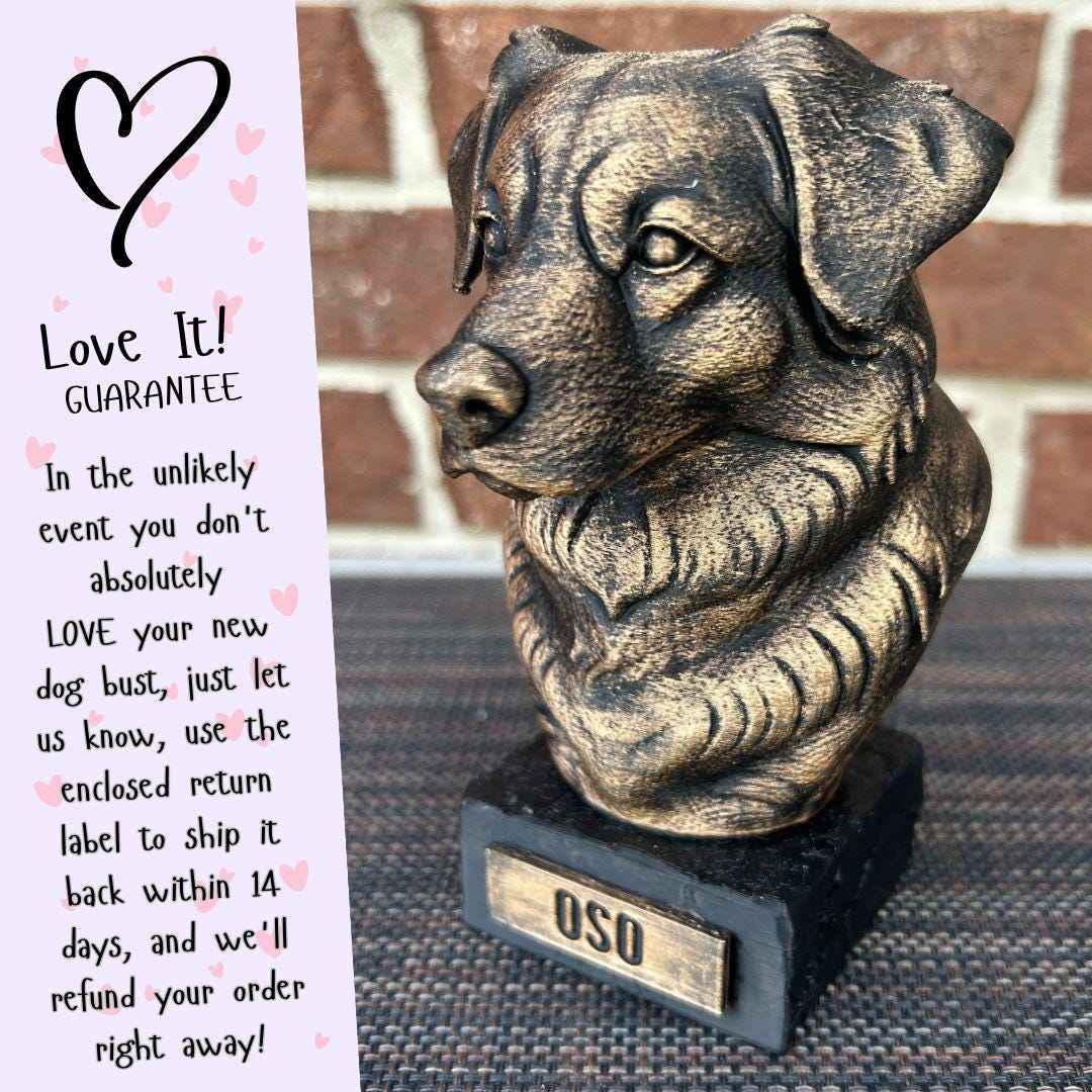 Australian Shepherd Bust - Hand-Painted, Customizable, 3D Printed