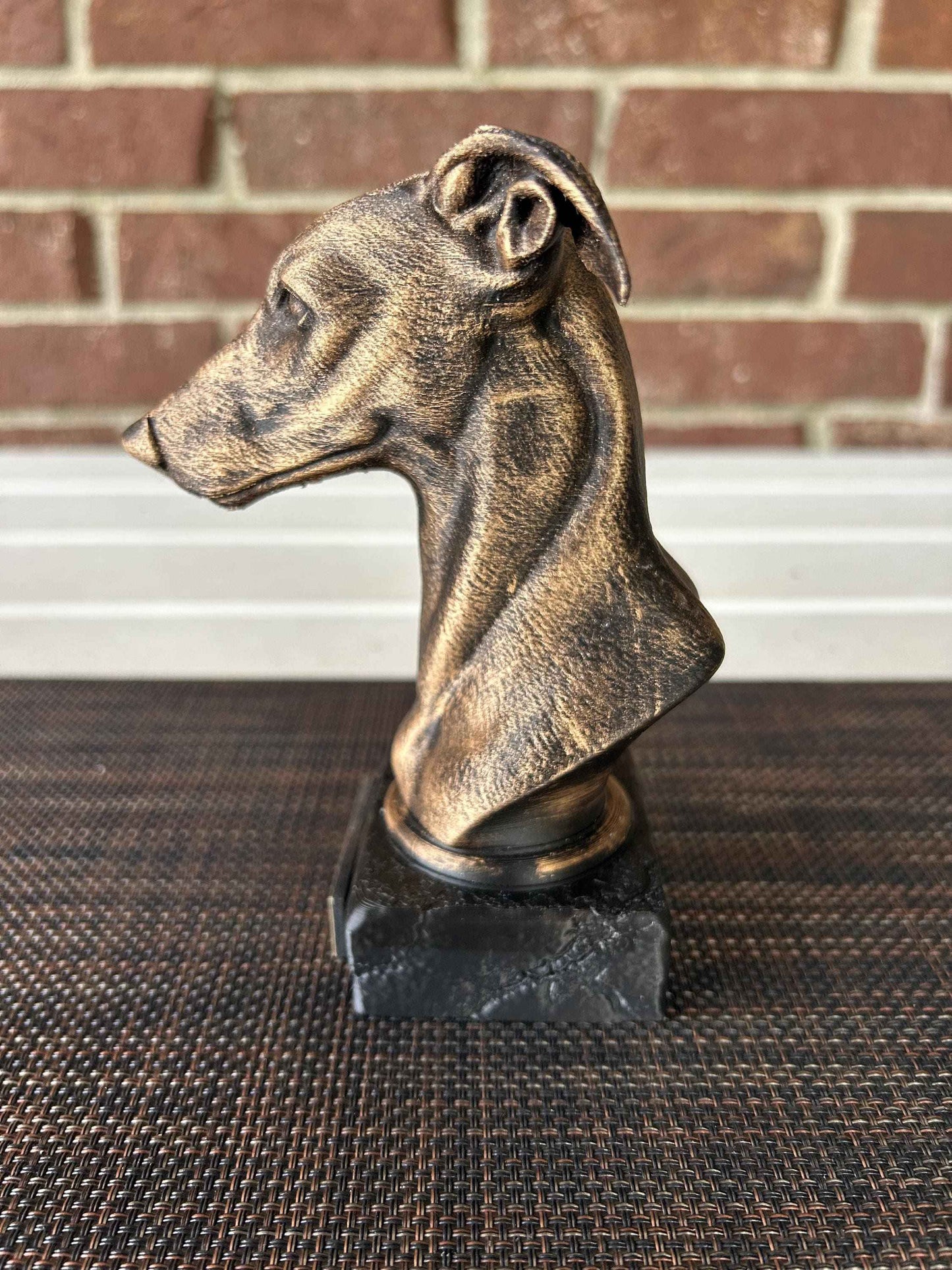 Whippet Bust - Hand-Painted, Customizable, 3D Printed