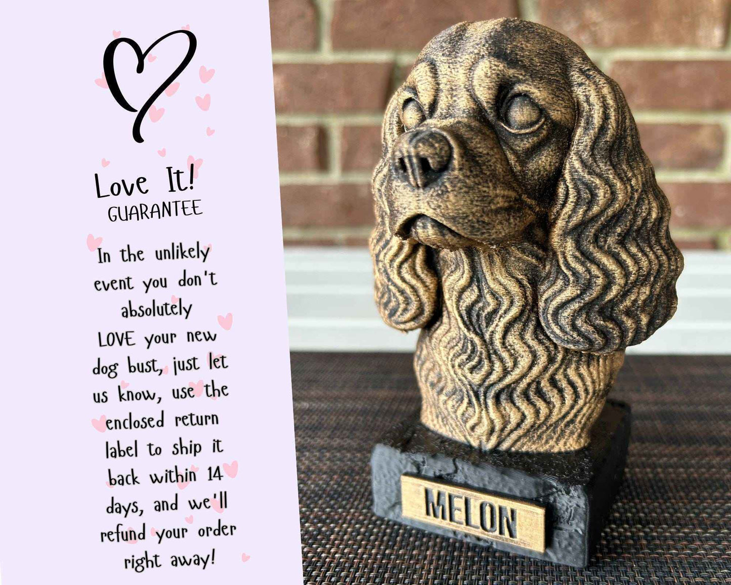 Cavalier King Charles Spaniel - Hand-Painted, Customizable, 3D Printed