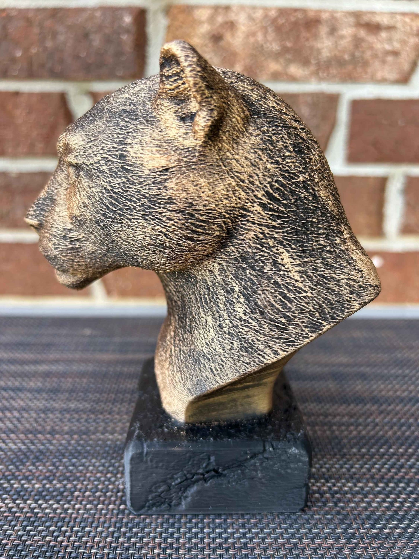 Jaguar Bust - Hand-Painted, Customizable, 3D Printed