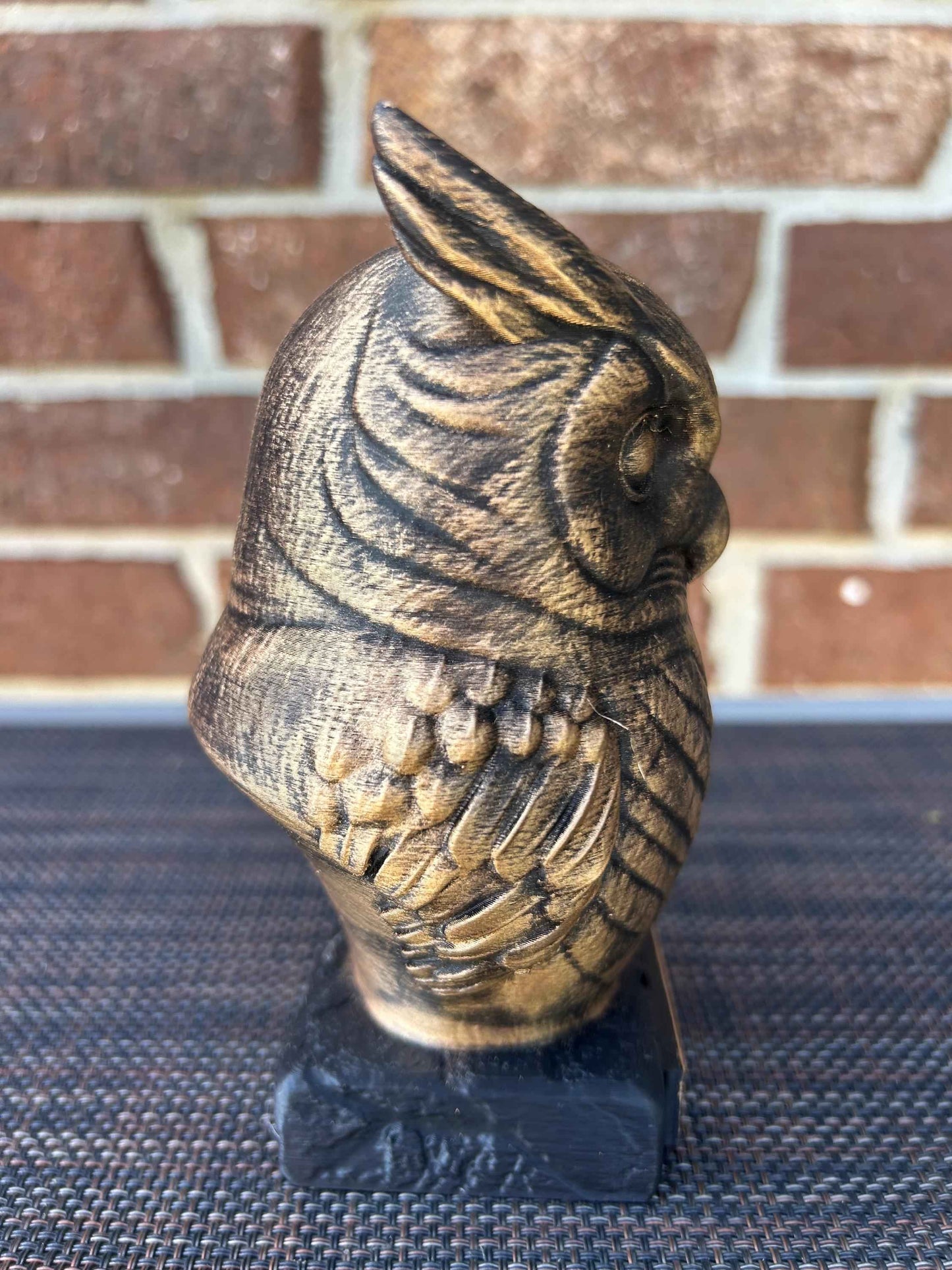 Owl Bust - Hand-Painted, Customizable, 3D Printed