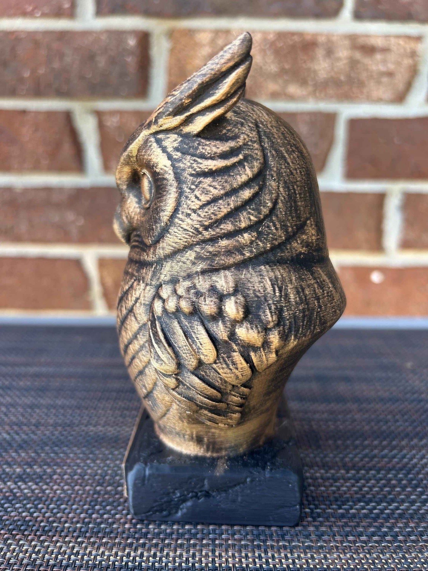 Owl Bust - Hand-Painted, Customizable, 3D Printed