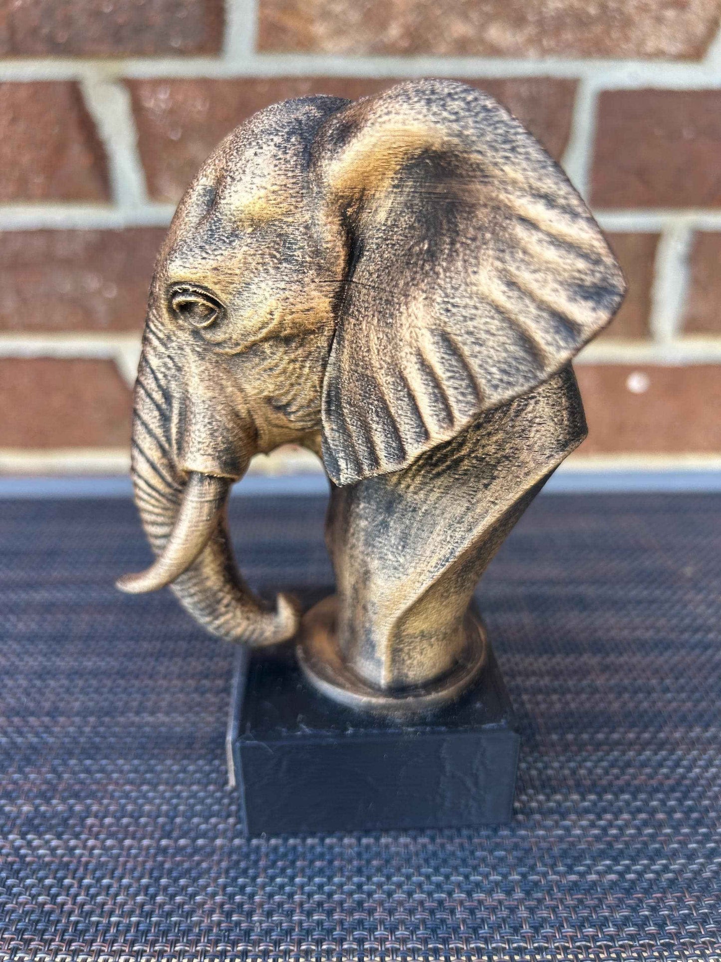 Elephant Bust - Hand-Painted, Customizable, 3D Printed