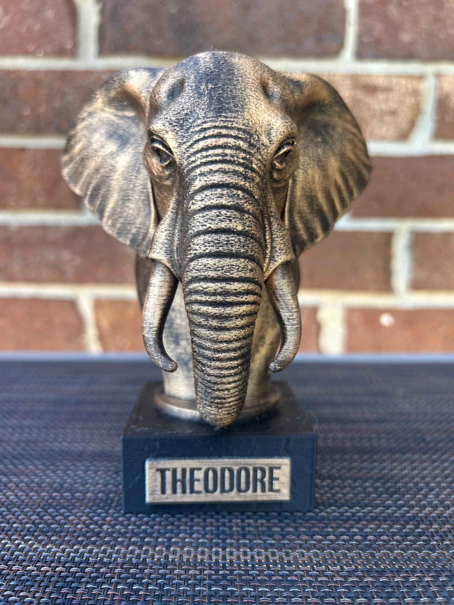 Elephant Bust - Hand-Painted, Customizable, 3D Printed