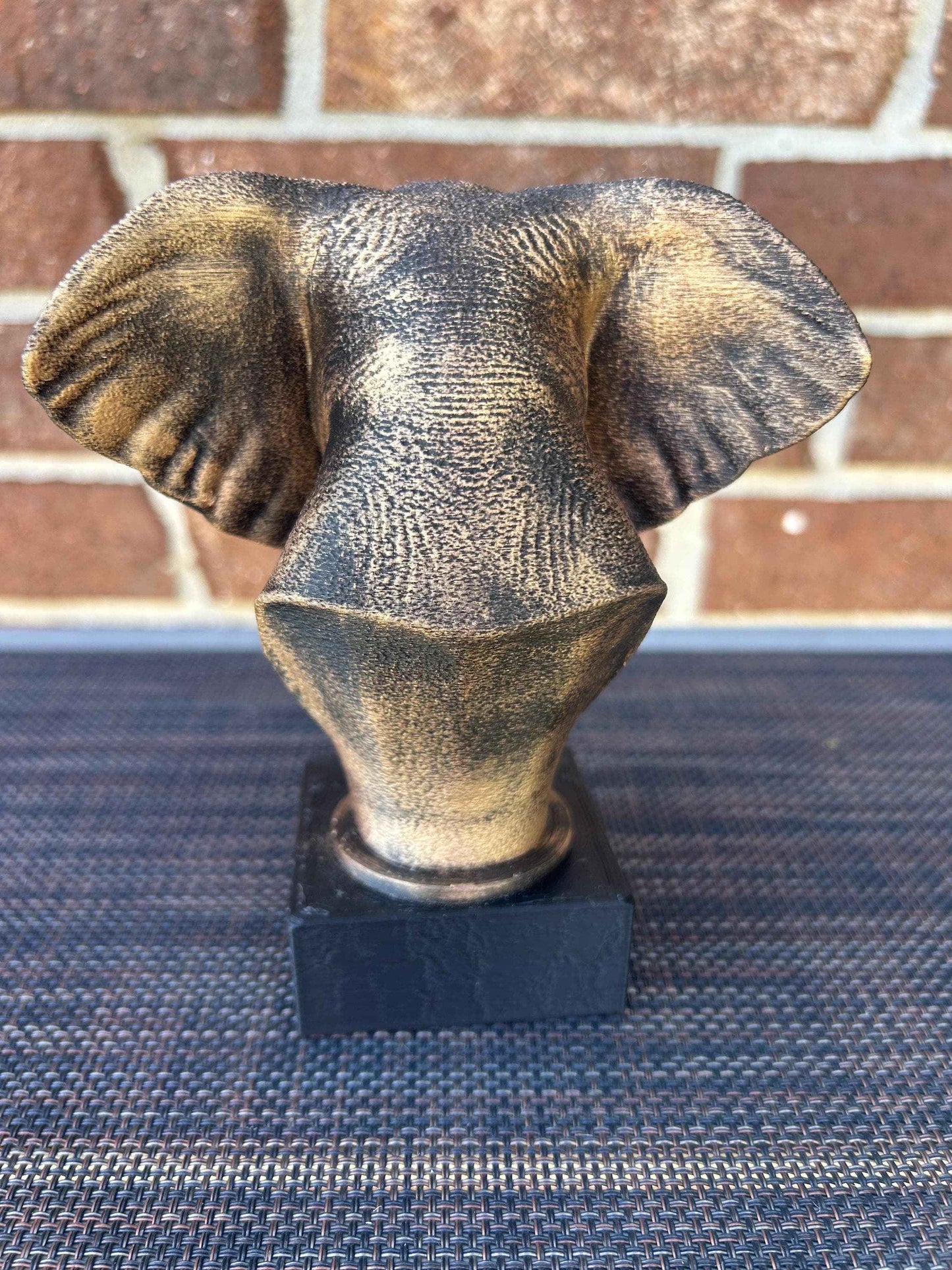 Elephant Bust - Hand-Painted, Customizable, 3D Printed