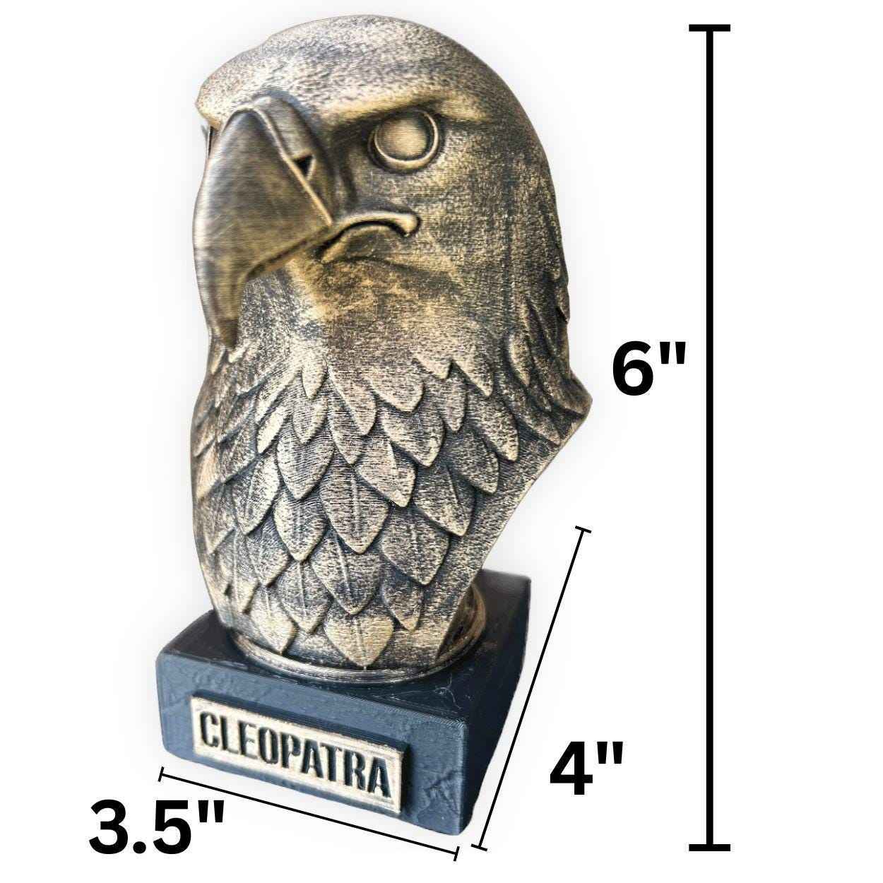 Eagle Bust - Hand-Painted, Customizable, 3D Printed