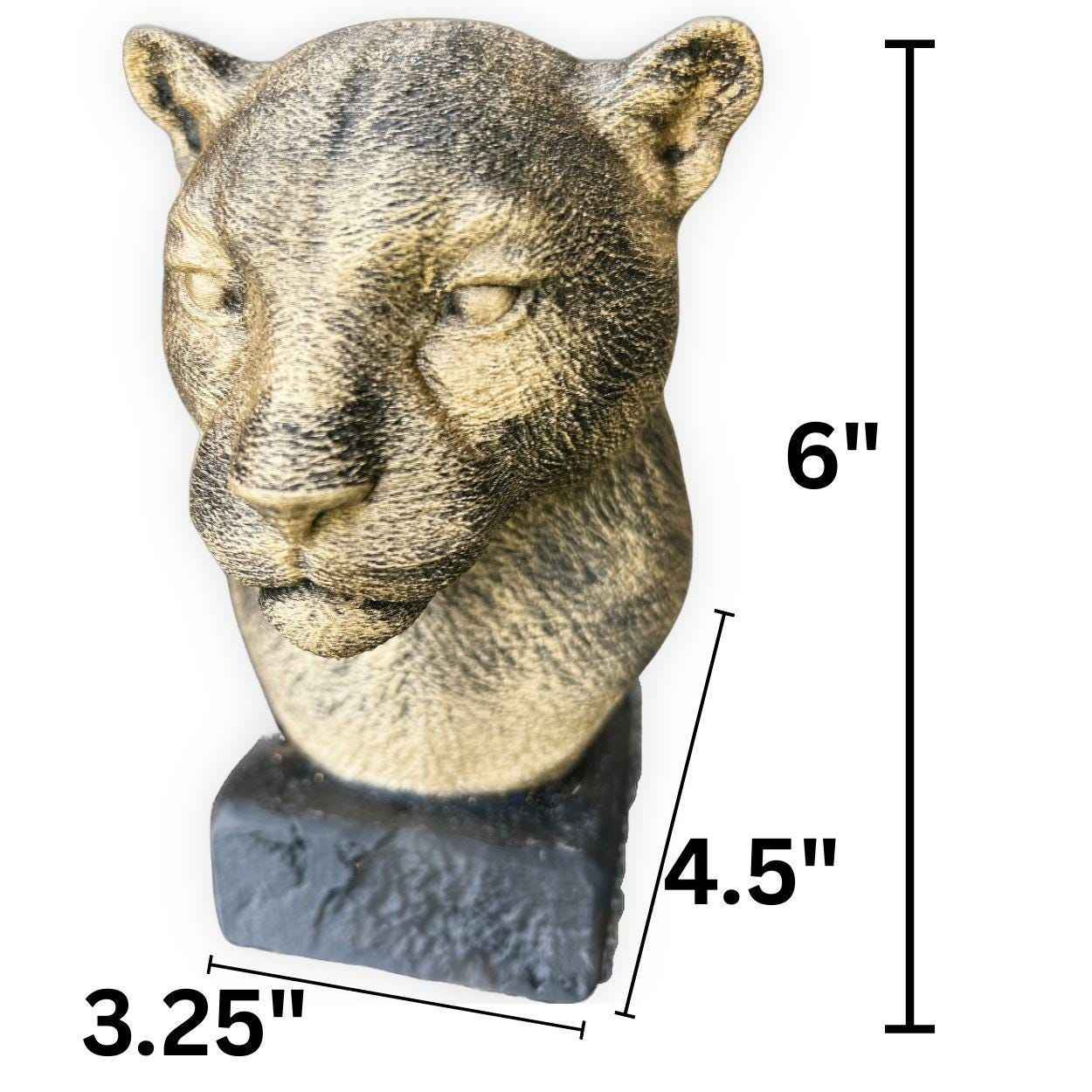 Jaguar Bust - Hand-Painted, Customizable, 3D Printed