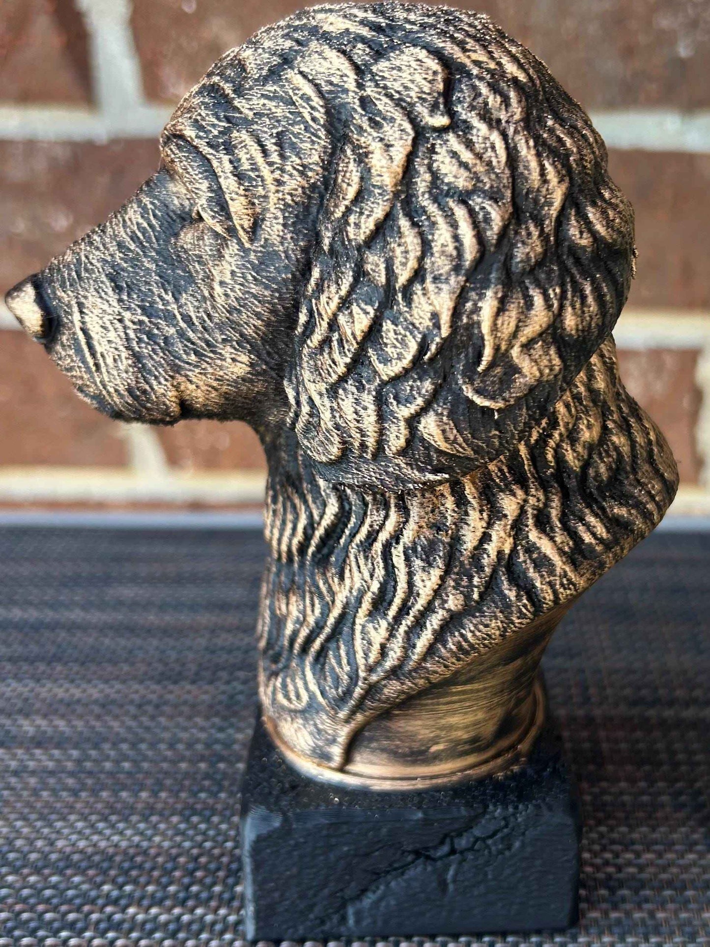 Golden Doodle Bust - Hand-Painted, Customizable, 3D Printed