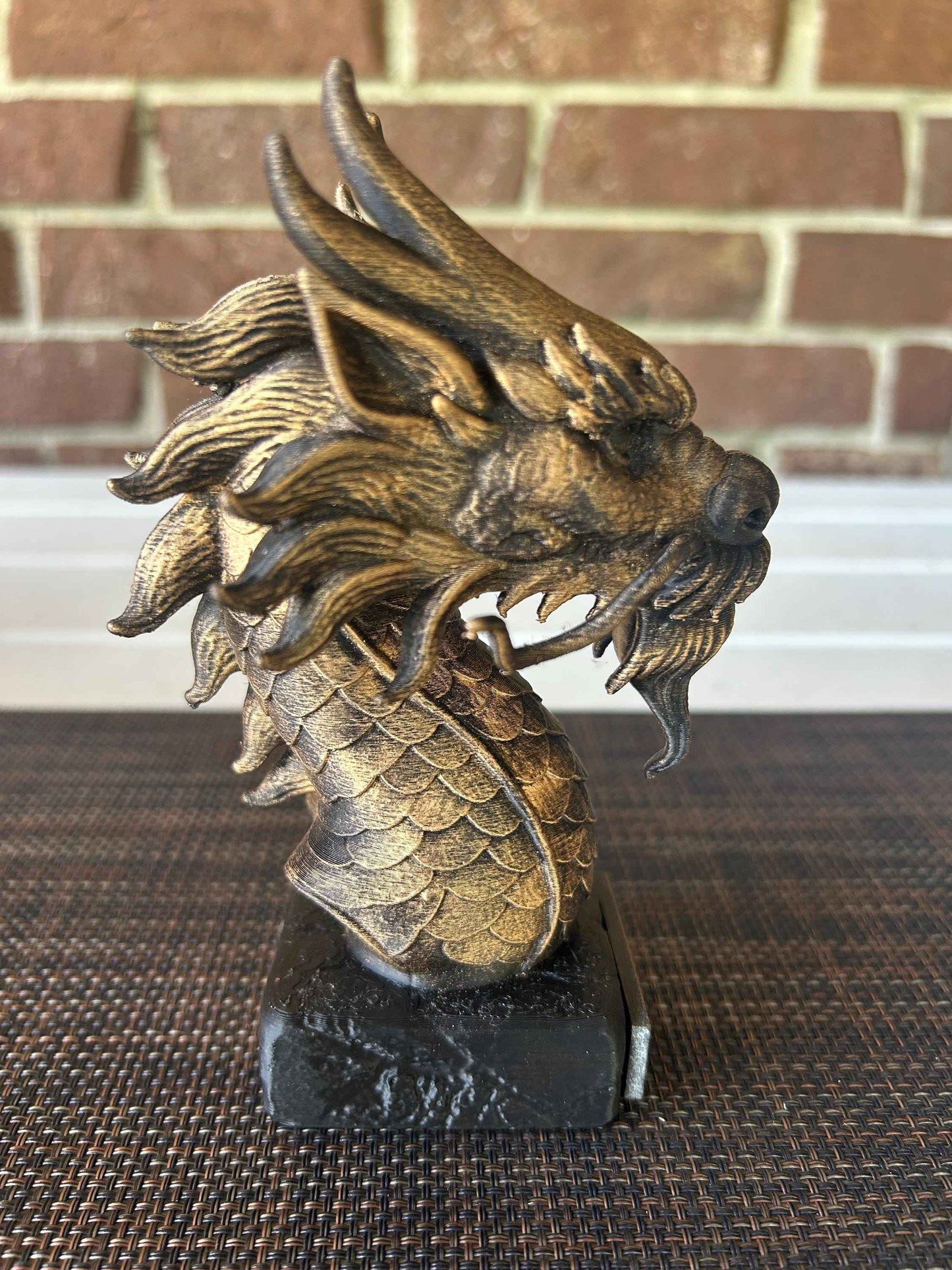 Chinese Dragon Bust - Hand-Painted, Customizable, 3D Printed
