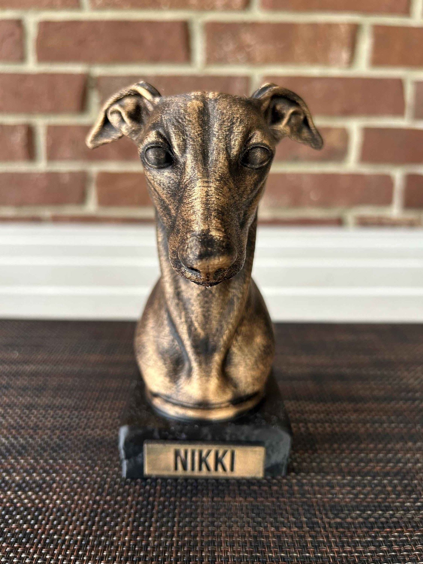 Whippet Bust - Hand-Painted, Customizable, 3D Printed