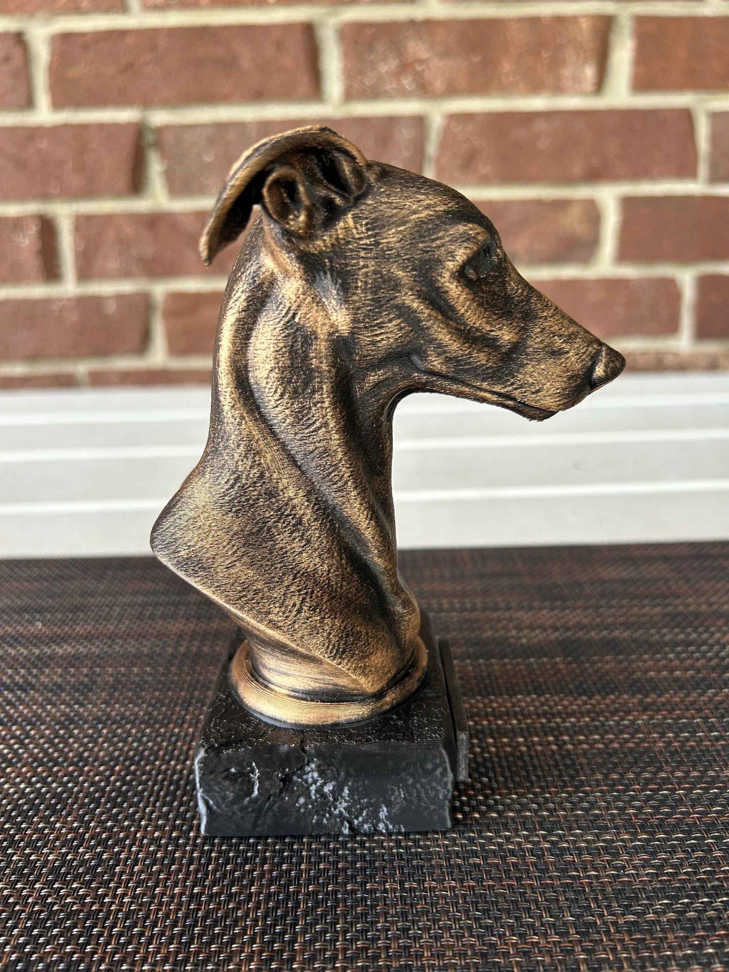 Whippet Bust - Hand-Painted, Customizable, 3D Printed