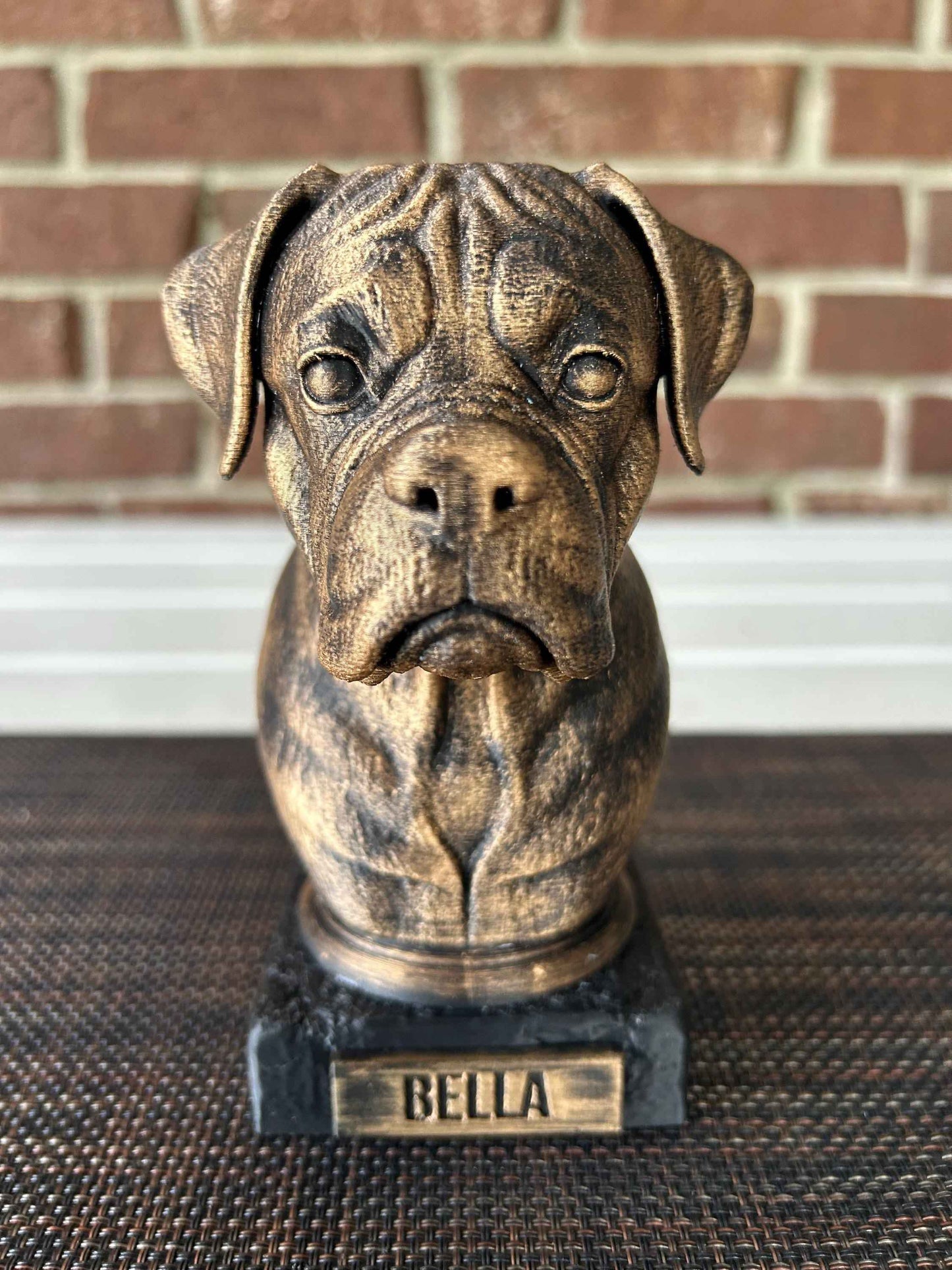 Boxer Bust - Hand-Painted, Customizable, 3D Printed