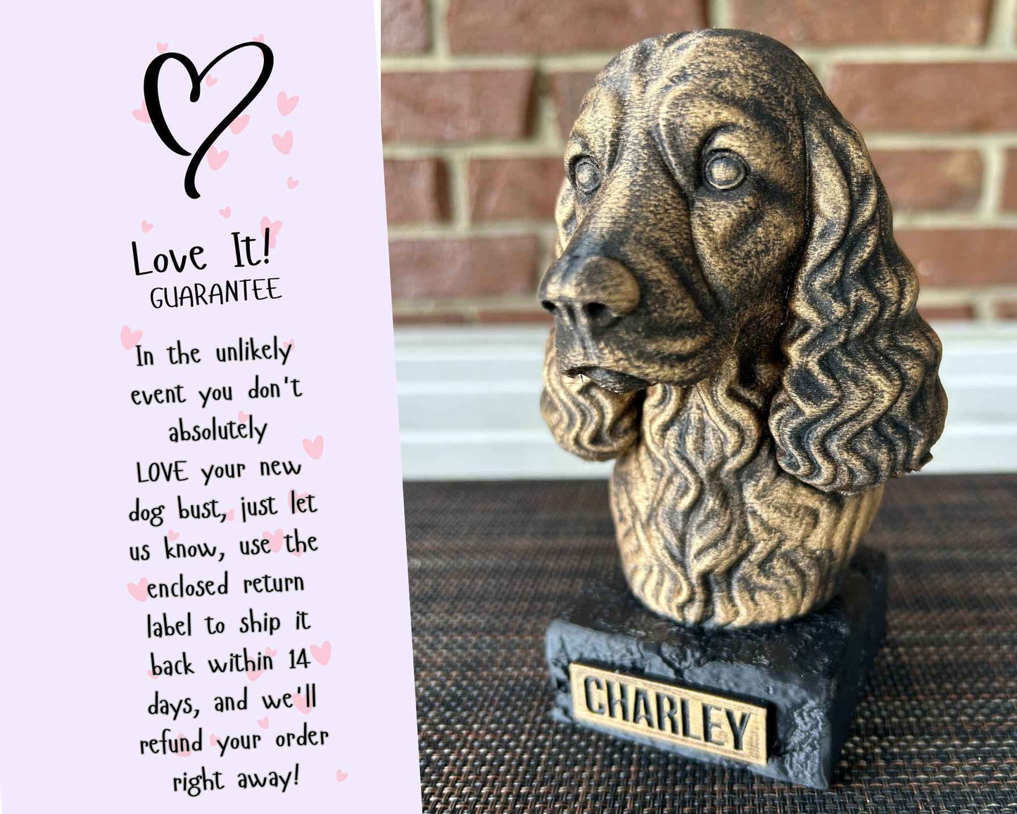 Cocker Spaniel - Hand-Painted, Customizable, 3D Printed