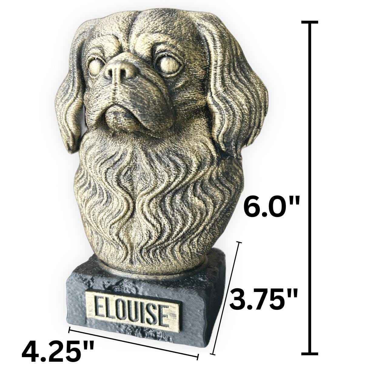 Pekingese - Hand-Painted, Customizable, 3D Printed