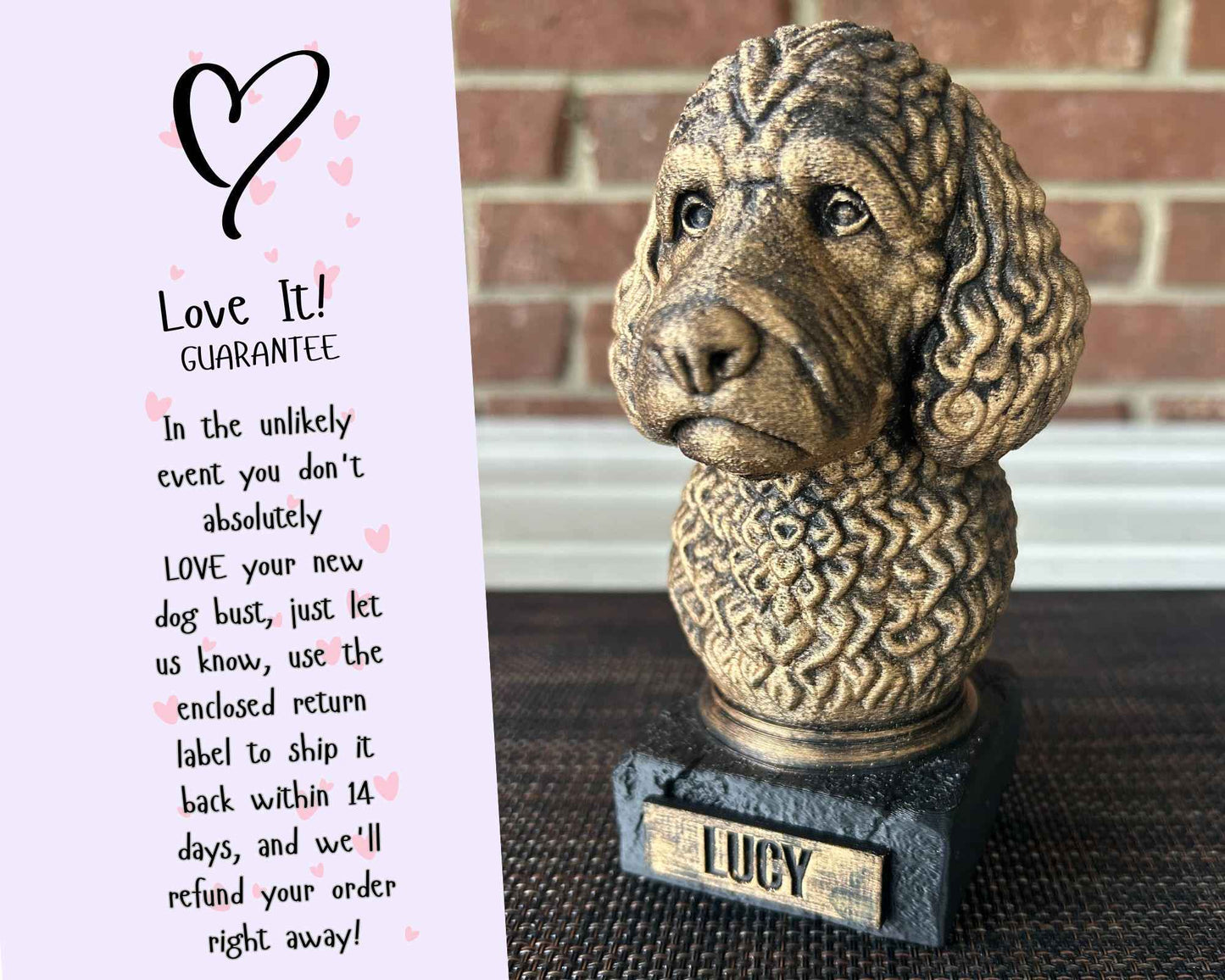Labradoodle - Hand-Painted, Customizable, 3D Printed