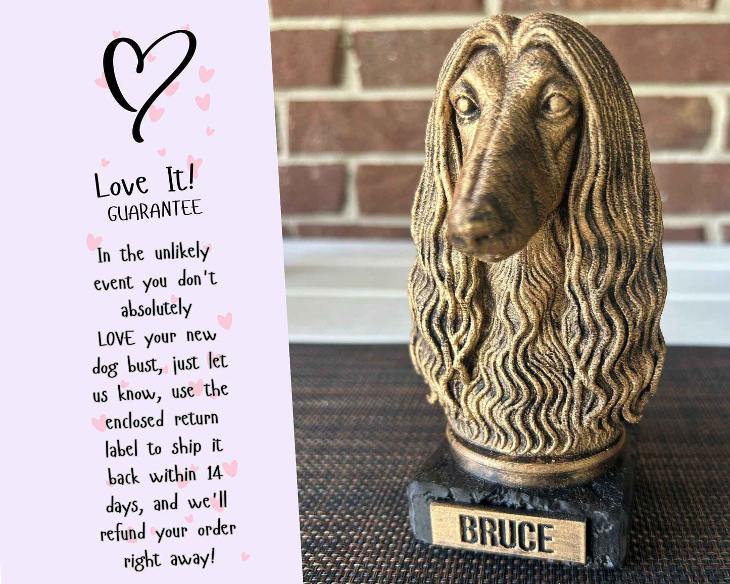 Afghan Hound - Hand-Painted, Customizable, 3D Printed