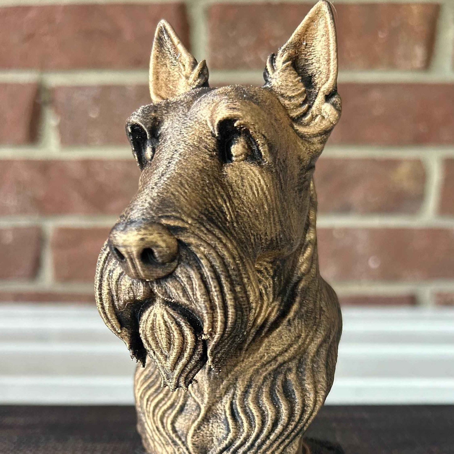 Schnauzer- Hand-Painted, Customizable, 3D Printed, Pet Memorial