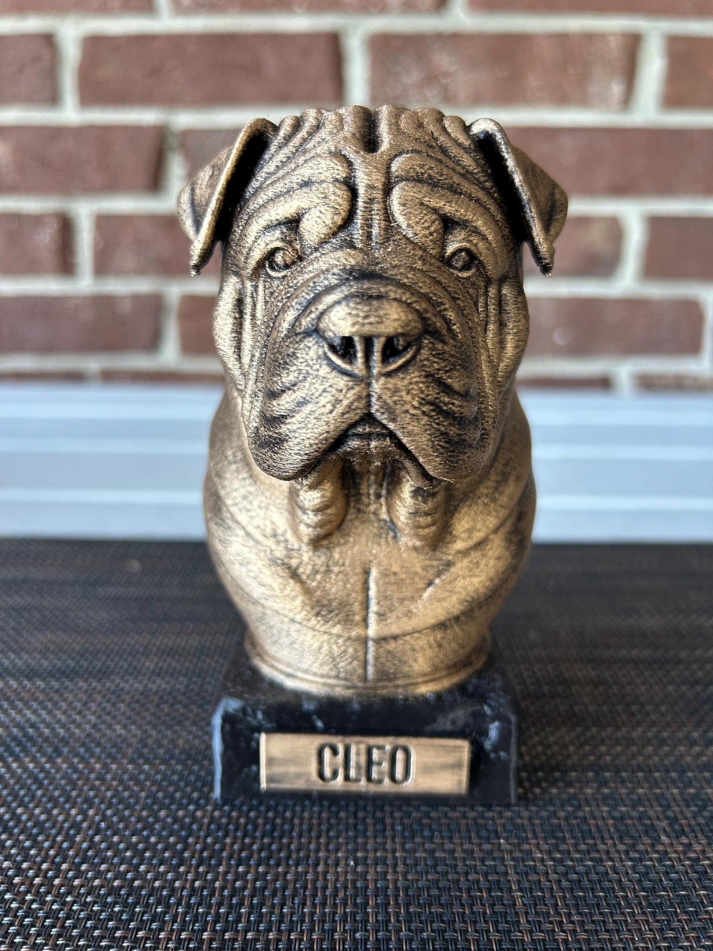 Shar Pei Bust - Hand-Painted, Customizable, 3D Printed