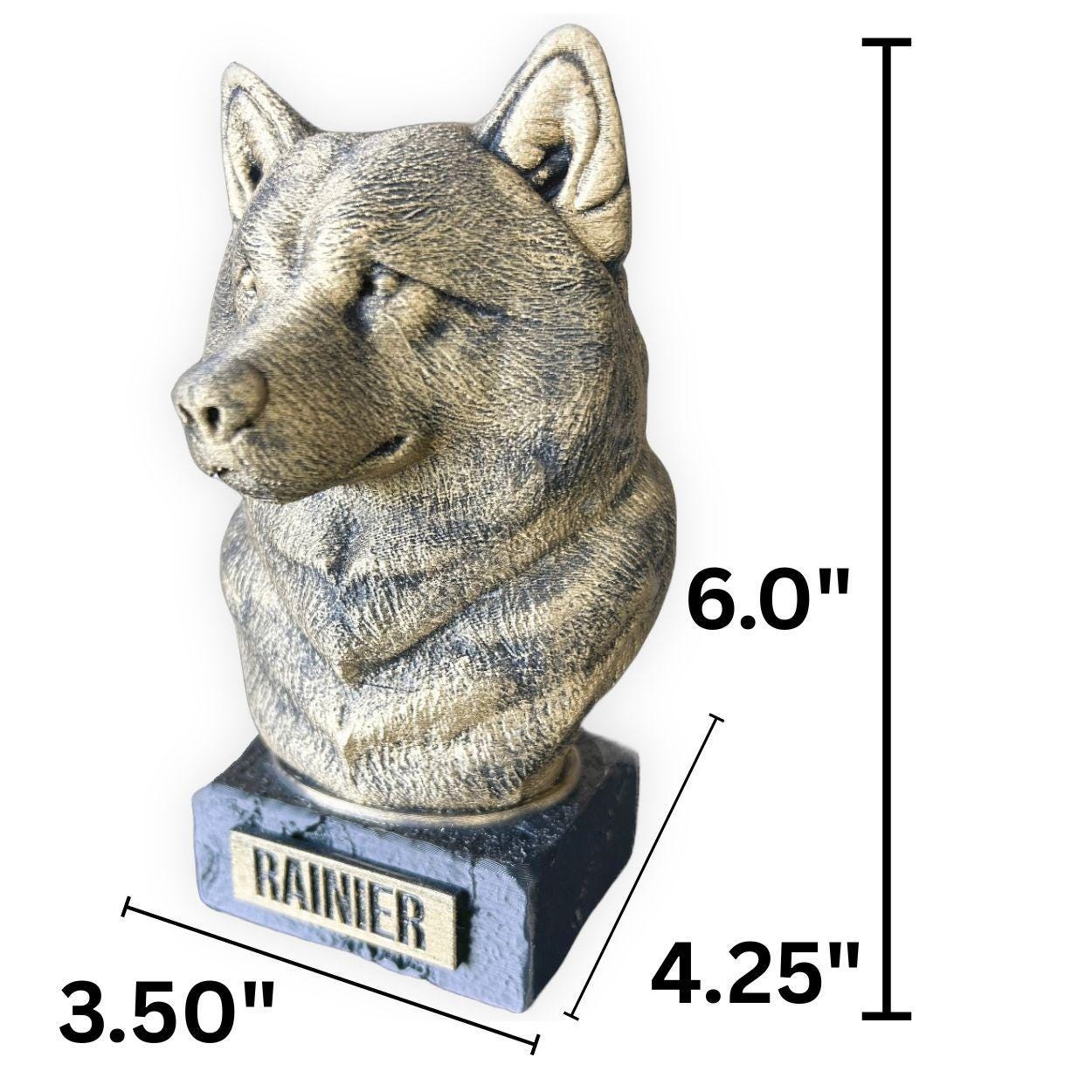 Alaskan Malamute Bust - Hand-Painted, Customizable, 3D Printed