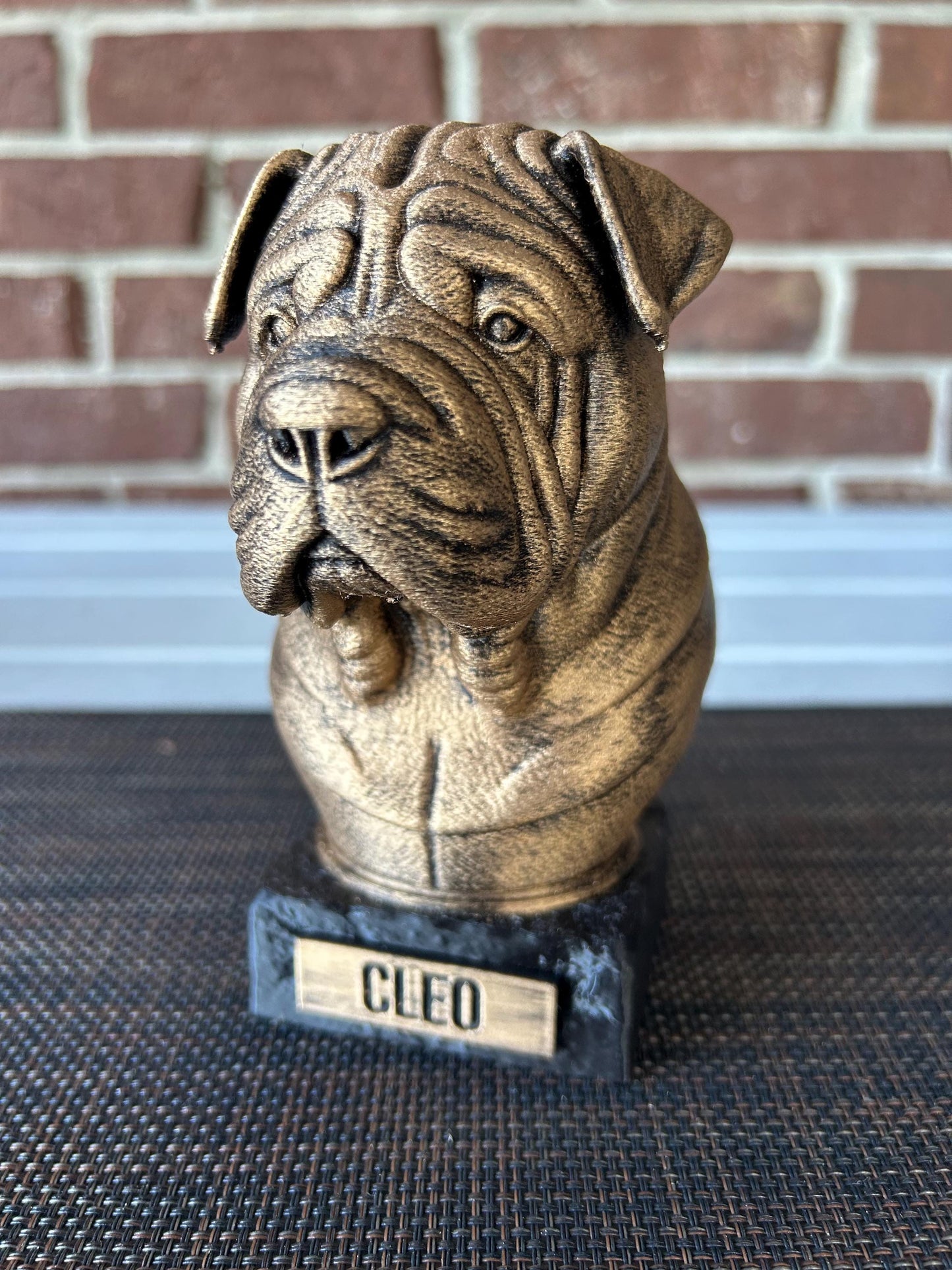 Shar Pei Bust - Hand-Painted, Customizable, 3D Printed