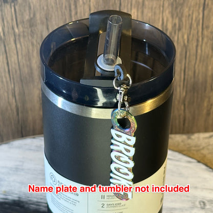 Straw Charm Clasp (Attach any keychain or charm) Tumbler Charm Topper