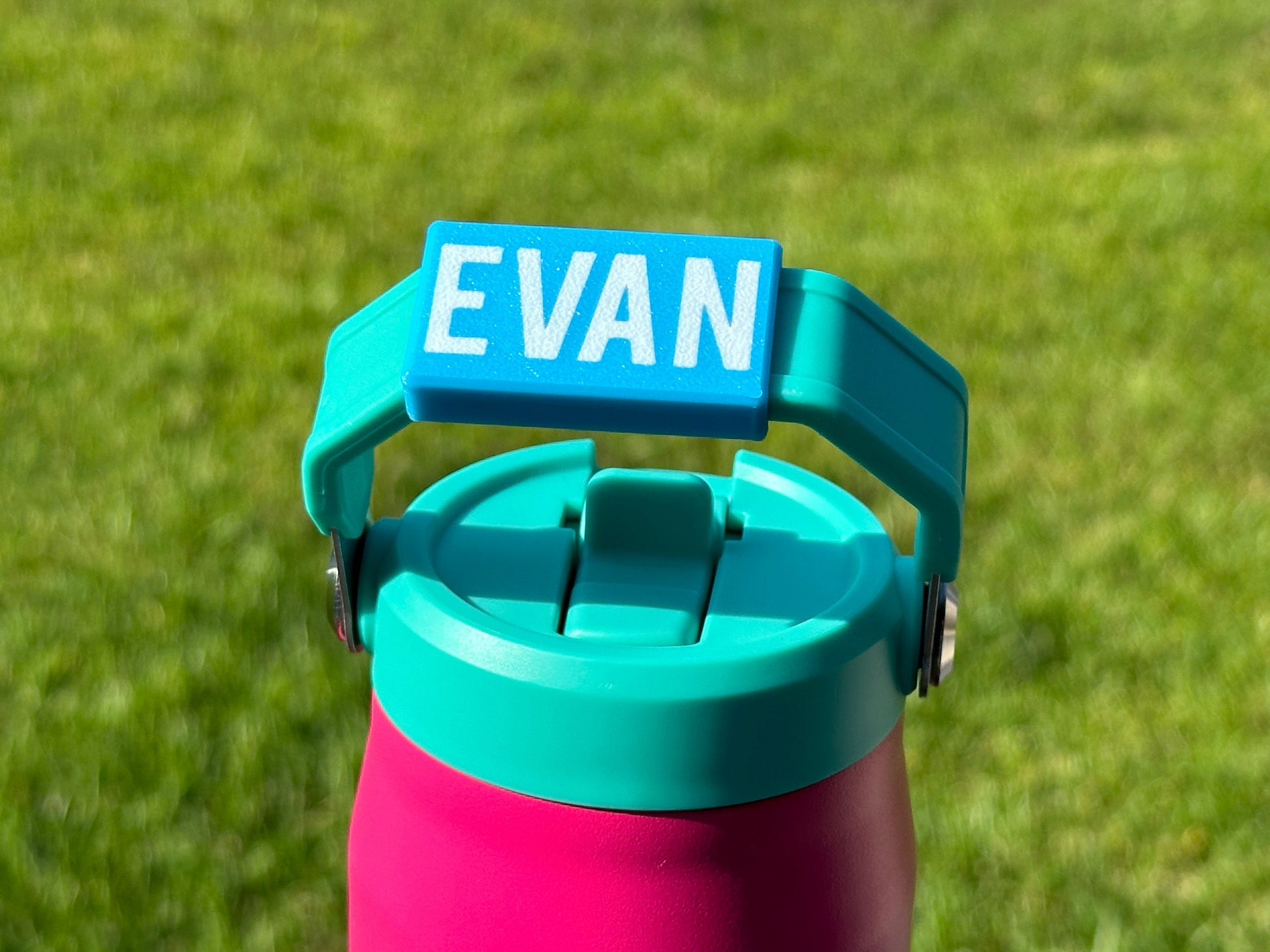 Name Plate for Flip Straw 2.0 Lid - Stanley Tumbler Handle - Aerolight IceFlow 16oz, 24 oz, or 36 oz Bottle Tumbler Handle Name Tag