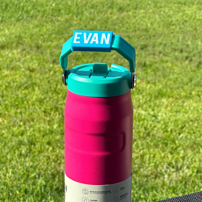 Name Plate for Flip Straw 2.0 Lid - Stanley Tumbler Handle - Aerolight IceFlow 16oz, 24 oz, or 36 oz Bottle Tumbler Handle Name Tag