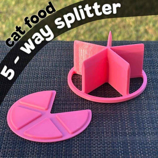 Cat Food Splitter, 5 way cutter, Pet Food Cutter, Divider, Fifths, Easy to Clean, Taffy Cutter, Five Way Splitter