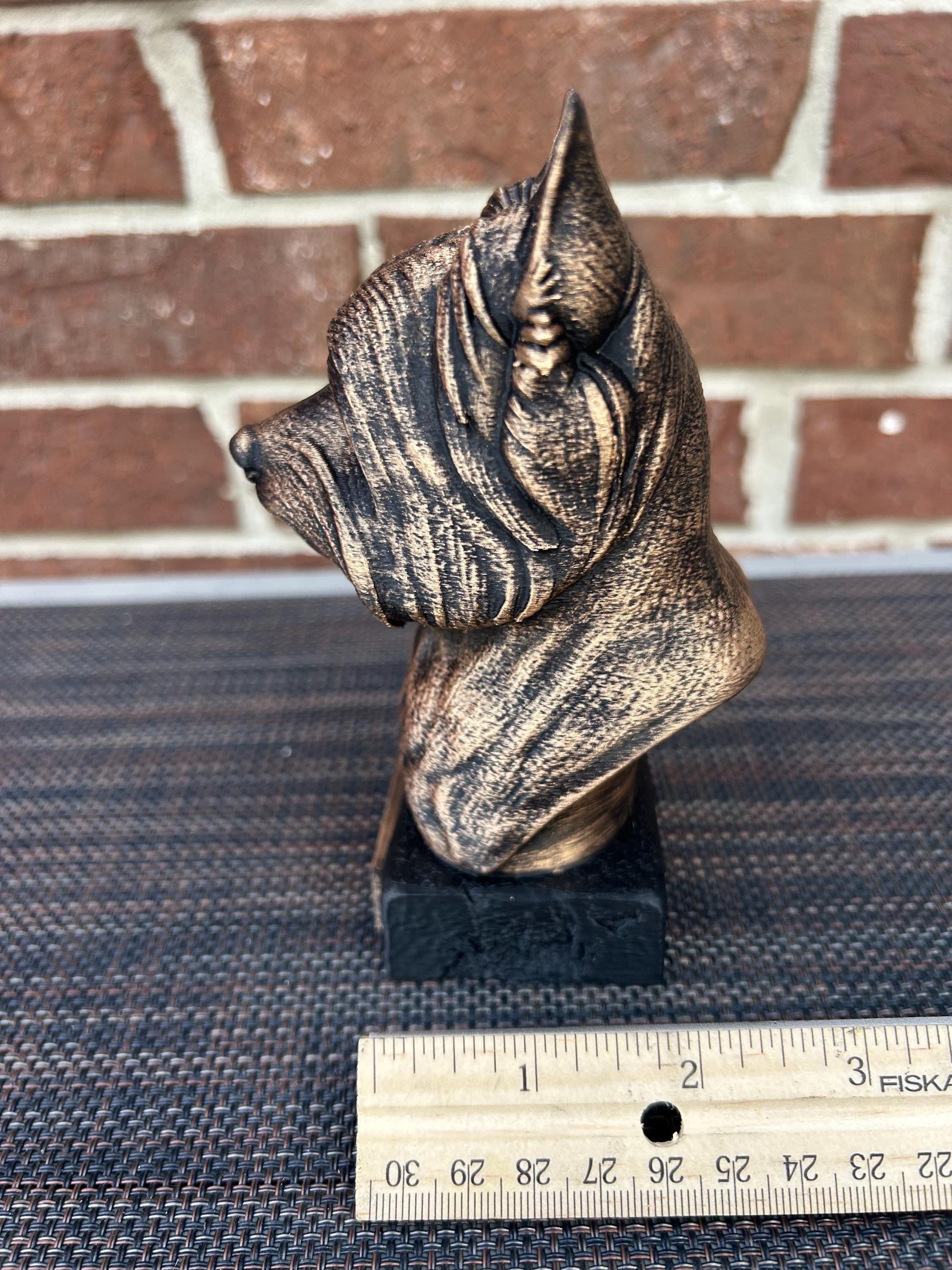 Yorkie Bust - Hand-Painted, Customizable, 3D Printed